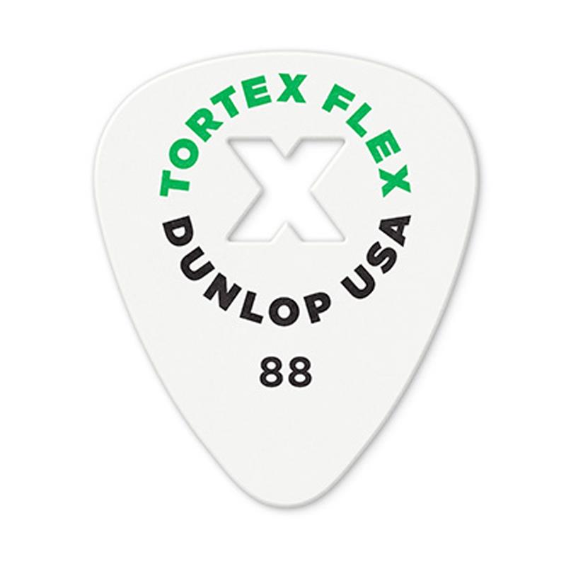 楽器種別：新品Dunlop (Jim Dunlop)/新品 商品一覧＞＞楽器アクセサリ【〜5，000円】 商品一覧＞＞ピック/Dunlop (Jim Dunlop) 商品一覧＞＞品揃え豊富な当店なら弦、パーツ、ケーブルなどのアクセサリーがまとめて揃います！Dunlop (Jim Dunlop) 428X TORTEX FLEX X PICK 0.88mm商品説明X型グリップを加えたTortex FlexTortex Flex Xピックは、トーテックス・フレックスの特長である優れた耐久性とナイロンのようなスムーズで温かみのある音色を併せもつピックです。シリーズ初となる「X型グリップ」を採用し、指先に自然にフィット。快適な演奏性と優れたコントロール性を実現しました。グリップ部分はX型にくり抜かれており、演奏中のズレを防ぎつつ、プレイの妨げにならない絶妙なホールド感を提供する新感覚ピックです。・Tortex シリーズ初のグリップ加工・高いグリップ感による、新感覚のピッキングのコントロール・トーテックス素材の優れた形状記憶性と耐久性・ナイロンピックのようなスムーズで温かみのある音色イケベカテゴリ_楽器アクセサリ_ピック_Dunlop (Jim Dunlop)_新品 SW_Dunlop (Jim Dunlop)_新品 JAN:0710137142435 登録日:2025/06/11 ピック ギターピック ダンロップ ジムダン ジムダンロップ
