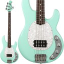 楽器種別：新品エレキベース/MUSICMAN 商品一覧＞＞エレキベース/MUSICMAN/StingRay Special Collection 商品一覧＞＞エレキベース【280，000円〜530，000円】 商品一覧＞＞当店のベースは、出荷前に専門スタッフが検品・調整しているので安心です！MUSICMAN StingRay Special 1H (Laguna Green/Rosewood)商品説明より洗練され、生まれ変わったStingRay Specialのポップなパステルカラー仕様！Ernie Ball Music Man StingRay Special1976年に登場して以来、世界中から支持されているスティングレイが、より洗練されたスティングレイ・スペシャルと して生まれ変わりました。ネックに厳選したローステッド・メイプルを採用しています。フレットは硬質なステンレス・スティールを使用し、フィンガーボードはローズウッドを採用しています。ボディ材にはセレクトハードウッドを採用し、ネオジム・マグネットを採用したピックアップを搭載しています。従来のスティン グレイ・サウンドを核として、新しい18V仕様のアクティブ・プリアンプに改良され、ヘッドルームに余裕が生まれたことで、クラシックなヴィンテージ・サウンドからモダンなパンチのあるサウンドまで多彩な表現が可能になりました。ボディ・コンターには、より丸みをつけ、5点止めのネックジョイントを採用し、ストレスのない演奏を可能にしています。また、ハードウェアを再設計し、厳選したハードウッド材を使用することで、軽量化を実現しています。ポップなパステル調のカラーリングが採用されたマッチングヘッド仕様により、ひと際目立つ仕様となっております。商品詳細■Body Wood: Select Hardwood■Body Finish: High gloss polyester■Bridge: Vintage Music Man top loaded chrome plated， steel bridge plate with vintage nickel plated steel saddles■Scale Length: 34 (864mm)■Neck Radius: 11 (279mm)■Frets: 22 - High profile， wide， Stainless Steel■Neck Width: 1-5/8 (41.3mm) at nut 2-1/2 (63.5mm) at last fret■Neck Wood: Select roasted maple neck■Fingerboard: Rosewood■Neck Finish: Gunstock oil and hand-rubbed special wax blend■Tuning Machines: Custom Music Man， lightweight with tapered string posts and ergonomic clover design■Truss Rod: Adjustable - no component or string removal■Neck Attachment: 5 bolts - perfect alignment with no shifting; Sculpted neck joint allows smooth access to higher frets■Controls: Vol，Treble，Mid，Bass■Pickups: Single Humbucking with Neodymium magnets■Strings: 45w-65w-80w-100w (Super Slinky Bass #2834)MONOセミハードケース付属イケベカテゴリ_ベース_エレキベース_MUSICMAN_StingRay Special Collection_新品 JAN:0749699117520 登録日:2024/01/23 エレキベース ミュージックマン スティングレイ