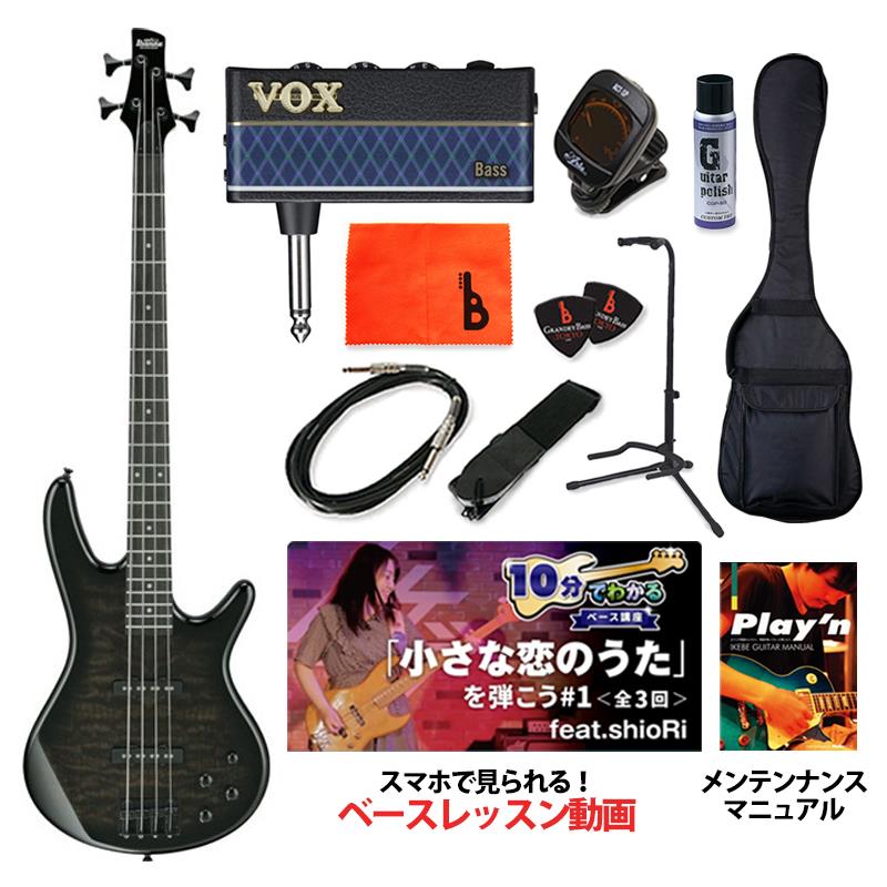 Italian Guitars - 翌日配達 Ibanez GSR280QA-TKS 【ベース初心者入門セット】