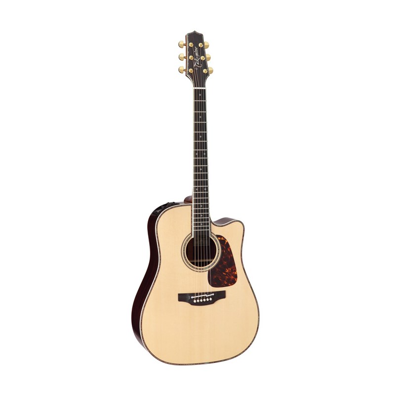 楽器種別：新品エレクトリックアコースティックギター/TAKAMINE 商品一覧＞＞エレクトリックアコースティックギター【220，000円〜420，000円】 商品一覧＞＞アコギ買うなら、当店で！出荷前の検品・調整はもちろん、丁寧梱包でお届けします！TAKAMINE DMP200 N 【お取り寄せ商品】商品説明〜 Takamine エレアコ200シリーズ 〜アコースティックギターの最もトラディショナルなボディシェイプの200シリーズ。充分な容積を活かしたボリューム感と奥行きのあるサウンドは、アンプラグドでも高いダイナミックレンジと力強く豊かな倍音を誇ります。※スペシャルオーダー対応機種〜 プリアンプ CT4-DX (DMP) 〜タカミネのプリアンプCT4-DXは、006P/9Vバッテリー×2の18V高電圧ドライブにより、かつてない余裕のヘッドルームを実現。音量の最小/最大幅が大きいアコースティック・ギターの広いダイナミックレンジを充分に満たし、優しく奏でる穏やかな爪弾きから弦の揺れが見える程のハード・ピッキングまで、ピュアで歪みのない豊かなサウンドを実現します。世界中のトップ・プロから認められているタカミネ・オリジナル・ブリッジピックアップパラスティックに加え、任意のピックアップを接続するデュアル・モードを搭載。2系統のEQとノッチフィルターにより、それぞれのピックアップの個性を最大限に活かしたイコライジングと任意のミックス・バランス調整により、今までに無いフレキシブルなサウンドを提供します。通常の1ピックアップ・モードでは2グループのEQをリンクさせ4ポイントEQ&ノッチフィルター×2というプロ用PAコンソールにも匹敵するコントロールが可能となります。[SPEC]・TOP：SOLID SPRUCE・BACK：SOLID ROSEWOOD・SIDES：SOLID ROSEWOOD・NECK：MAHOGANY・FINGER BOARD：EBONY・SCALE：644mm・NUT WIDTH：42mm・PRE-AMP：CT4-DX (DMP)・POSITION MARK：ABALONE DIAMOND・COLOR：N (gloss)・WITH SEMIHARD CASE：SH-200※写真はサンプルです。材質の特性上、杢目・色合いは1本1本異なります。ご了承下さい。※こちらの商品はお取り寄せ商品につき、商品のお渡しまで1週間ほどお時間をいただく場合がございます。ご購入をお急ぎの方は、ご注文前に必ず納期をメール、もしくはお電話にてお問い合わせ下さい。当店から折り返し納期について返答させていただきます。また、メーカー長期在庫切れの場合、ご注文をキャンセルさせていただく場合がございます。あらかじめご了承下さい。イケベカテゴリ_アコースティック／エレアコギター_エレクトリックアコースティックギター_TAKAMINE_新品 JAN:4582270003791 登録日:2011/02/28 エレアコ タカミネ 高峰