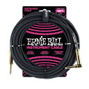 ERNIE BALL 【創業50周年大決算SALE】 Braided Instrument Cable 18ft S/L (Black w/Gold Conne...