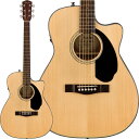 楽器種別：新品エレクトリックアコースティックギター/Fender Acoustics 商品一覧＞＞エレクトリックアコースティックギター/Fender Acoustics/Classic Design 商品一覧＞＞エレクトリックアコースティックギター【25，000円〜60，000円】 商品一覧＞＞アコギ買うなら、当店で！出荷前の検品・調整はもちろん、丁寧梱包でお届けします！Fender Acoustics CC-60SCE CONCERT (NAT)商品説明Fender Acoustic Classic DesignCC-60SCEは、ソリッドスプルーストップに優れたプレイヤビリティを追求した滑らかなフィンガーボード・エッジ加工済み「Easy-to-Play」ネックを装備し、本格的なアコースティックギター体験を優れたコストパフォーマンスで実現します。CC-60SCEはClassic Designシリーズの中位モデルです。高いネックポジションでのプレイも快適に行えるカッタウェイ・ボディ形状を採用し、Fishmanピックアップ／プリアンプ、チューナーなどのエレクトロニクスを搭載しています。コンサートサイズのボディはトーンバランスのまとまりも良く、小柄な体格のプレイヤーにも体に寄り添うような快適なプレイヤビリティを提供します。CC-60SCEでは、すべての新進シンガーソングライターが満足の行くアコースティック・パフォーマンスを体験いただけます。※画像はサンプルです。製品の特性上、杢目、色合いは一本一本異なります。商品詳細Body:Solid Spruce Top with Laminated Mahogany Back and SidesBody Finish:GlossBody Shape:Concert CutawayNeck Material:MahoganyNeck Finish:GlossNeck Shape:Fender 'Easy-to-Play' shape with rolled fretboard edgesScale Length:25.3 (643 mm)Fingerboard:WalnutFingerboard Radius:12 (305 mm)Number of Frets:20Frets Size:VintageString Nut:Creme PlasticNut Width:1.69 (43 mm)Position Inlays:3mm Pearloid DotTruss Rods:Dual-ActionControls:Volume， Bass， TrebleBridge:RosewoodHardware Finish:ChromeTuning Machines:Chrome Die-CastPickguard:Blackソフトケース付属イケベカテゴリ_アコースティック／エレアコギター_エレクトリックアコースティックギター_Fender Acoustics_Classic Design_新品 JAN:0885978875610 登録日:2022/09/24 エレアコ フェンダー ふぇんだー