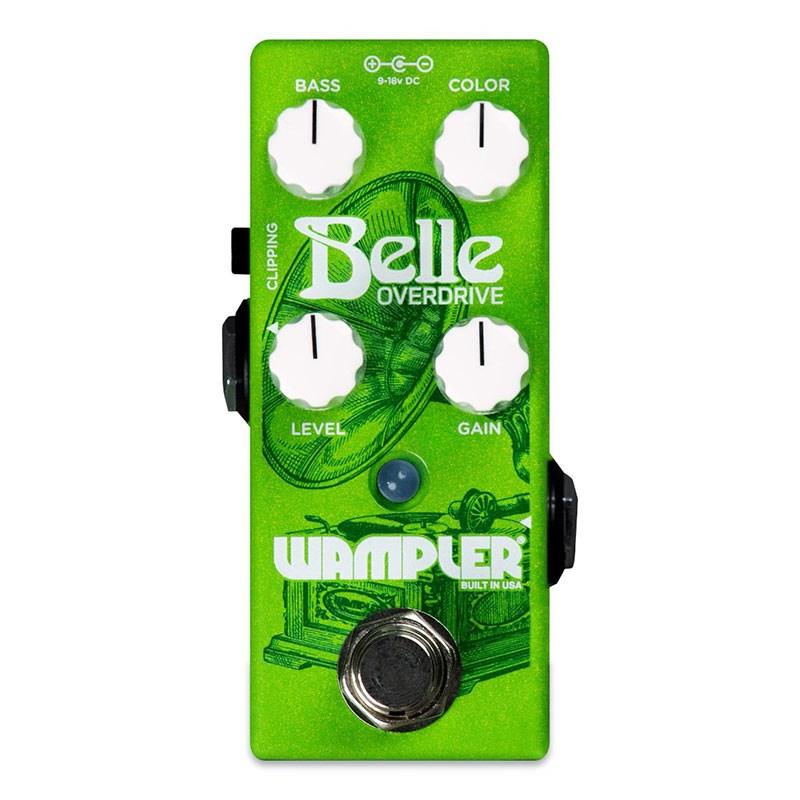 楽器種別：アウトレットWampler Pedals/アウトレット 商品一覧＞＞エフェクター【15，000円〜35，000円】 商品一覧＞＞ギター用エフェクター/歪み系/オーバードライブ/Wampler Pedals 商品一覧＞＞安心してお買い物頂けるよう、コンパクトもマルチも丁寧梱包でお届けします！Wampler Pedals 【WEB限定在庫処分セール】 Belle Overdrive商品説明【WEB限定在庫処分セール】処分品は店頭展示品やチョイ傷品、箱ボロ品等も含まれますので予めご了承ください。展示処分特価！付属品、メーカー保証完備と大変お買い得です！BELLE OVERDRIVEは、このカラーからインスピレーションを受けるであろうドライブペダルの名機、グリーンペダルエフェクターをより使いやすく、そして幅広いサウンドが作れるようアレンジしました。ゲイン幅がより広く設定されており、煌びやかなクリーンブーストサウンドからソロ用のドライブサウンドまでカバーするバーサタイルなオーバードライブペダルです。Brian Wamplerにより搭載されたBASSノブは、他の帯域に一切影響を与えることなく低音域を調整することができます。そしてCOLORノブは中音域をキープしながら全帯域のトーンコントロールを可能とし、これらのノブの調整次第では滑らかでウォームなサウンドから、キレのあるクランチサウンドを容易に作ることができます。側面にはCLIPPINGスイッチを備え、歪みのコンプレッションを切り替えることができます。サチュレーションの効いた太いトーンから、ダイナミックレンジの広いトーンに切り替えることができます。＊正規輸入品＊箱、英文取説、製品保証書　付属・Built in the U.S.A.・High grade components picked for their superior sound and response・True bypass・9v ? 18v power jack (no battery connector inside)・Power draw: between 11.4mA (9v) and 14.1mA (18v)イケベカテゴリ_エフェクター_ギター用エフェクター_歪み系_オーバードライブ_Wampler Pedals_アウトレット SW_Wampler Pedals_アウトレット JAN:0763815132815 登録日:2025/11/23 エフェクター コンパクトエフェクター ストンプボックス