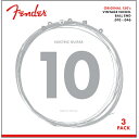 Fender USA ORIGINAL PURE NICKEL 150R GUITAR STRINGS 3-PACK (#0730150310)