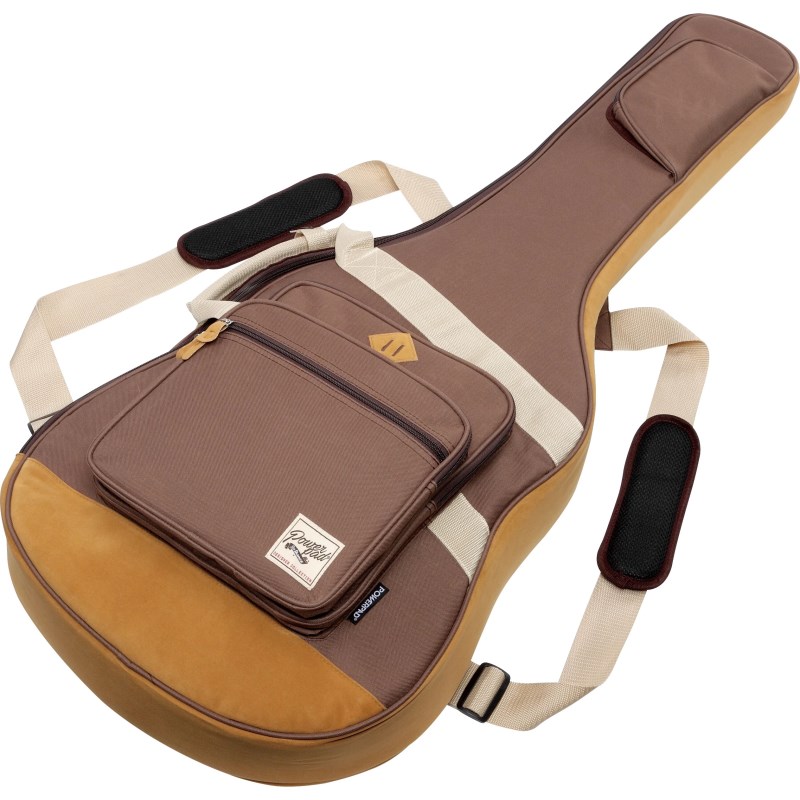 楽器種別：新品Ibanez/新品 商品一覧＞＞楽器アクセサリ【〜10，000円】 商品一覧＞＞ケース/エレキギター用ケース/Ibanez 商品一覧＞＞品揃え豊富な当店なら弦、パーツ、ケーブルなどのアクセサリーがまとめて揃います！Ibanez IHB541-BR [フルホロウ・ギター用]商品説明楽器を持ち運ぶバッグにも、遊び心が欲しい。いつでも同じような、誰とでも同じような黒いバッグじゃ、物足りない。その日の気分に合わせて、スタイルや服装に合わせて、いちばんしっくり馴染むものに持ち替えたい。もちろん、大切な楽器を運ぶバッグがただデザインが良いだけ、リーズナブルなだけでは安心できない。「楽器用のバッグにこそ、個性と遊び心を。」これをコンセプトに、従来のギター・バッグ作りのノウハウにデザインのエッセンスを一滴加えて作ったバッグです。●15 3/4〜16 1/2ボディのフルホロウ・ギター用のギターバッグです（Ibanezフルホロウ・ギターのAFシェイプに対応します）。これより小さいボディ・サイズのギターを収納した際は、それぞれの幅や厚み部分に隙間が生じます。あらかじめご了承ください。(※1)※1　収納可否についてはサイズ表（実測値）をご参考下さい。大きなボディのモデルなど、一部のモデルは収納することが出来ません。また実測値は参考値であり設計上、初めてお使いの際は多少タイトに感じることがございます。馴染ませてお使い頂くようお願い申し上げます。●ギターを衝撃から保護する、15mm厚のハード・クッション(POWER PAD)を底面と側面片側に装備しています。(底面にはさらに10mm厚のPOWERPADを追加した頑強なダブル・クッション構造を採用しています)●内面上部には、ギターが左右に動くのを極力抑えるネック・ホールド・バンドを装備しています。●楽譜等A4サイズまでを収納可能なメイン・ポケットなど、収納も充実しています。●メイン・ハンドルはボタン式の結束バンドで束ねられます。●バッグを縦にしたまま持ち上げたり下ろしたりする際に便利なサブ・ハンドルを背負い面に装備しています。●ショルダー・パッド（肩当て）部分は可動式です商品詳細■サイズA：外寸 全長　1145mmB：外寸 幅　445mmC：外寸 厚さ　125mmD：内寸 全長　1110mmE：内寸 幅（下部）　420mmF：内寸 厚み　105mmG：内寸 幅（上部）　325mmH：内寸 長さ（ボディ部）　580mmI：内寸 幅（ネック部）　130mmイケベカテゴリ_楽器アクセサリ_ケース_エレキギター用ケース_Ibanez_新品 SW_Ibanez_新品 JAN:4549763229991 登録日:2022/09/24 ギターケース アイバニーズ イバニーズ