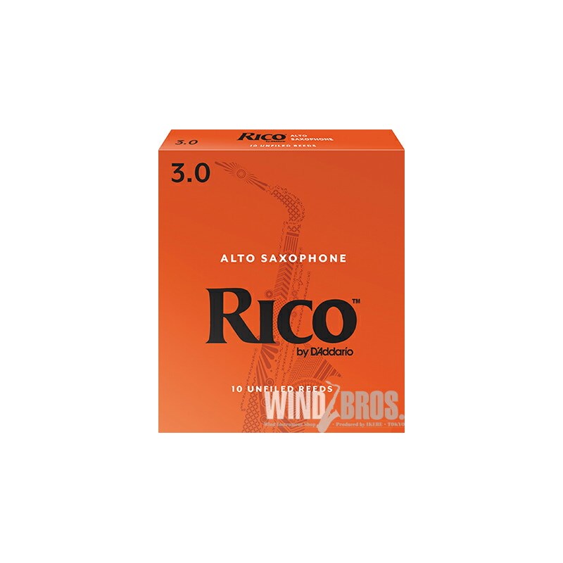 D'Addario Woodwinds (RICO) アルトサックス用リード リコ(RICO) 硬さ:3