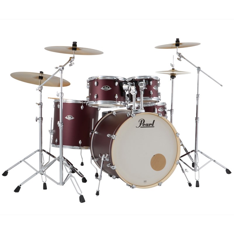 Pearl EXX725SN/C-2CS #864 [EXPORT スタンダードサイズ ドラムセット / 2クラッシュシンバル仕様 - サテンスカーレット]【シンバル＆ハードウェア＆スティック付属】