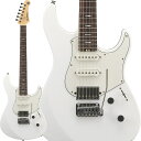 楽器種別：新品エレキギター/YAMAHA 商品一覧＞＞エレキギター/YAMAHA/PACIFICA Series 商品一覧＞＞エレキギター【115，000円〜220，000円】 商品一覧＞＞当店のギターは、出荷前に専門スタッフが検品・調整しているので安心です！YAMAHA PACIFICA Standard Plus 12 (SHELL WHITE) [SPACS+12SWH]商品説明PACIFICAシリーズのニューモデル「PACIFICA Standard Plus」この度、発売いたします『PACIFICA StandardPlus』は、理想のサウンドを追求するギタリストのために 、これまでのPACIFICAシリーズをさらに進化させ、新たに設計されたモデルです。ボディ構造には共振を高めるヤマハの独自技術「アコースティック・デザイン」を採用し、昨今の多彩な音楽ジャンルに対応するためにRupert Neve Designs社と共同開発された新ピックアップ「リフレクトーン」を搭載。クリアでバランスの取れたサウンドは、繊細なフレーズからストレートな音色はもちろん、エフェクターを多用するギタリストにもスムーズなサウンドメイキングを可能にしています。また、ハイパスフィルターを搭載し、Vol.を絞ってもハイ落ちすることなく繊細なプレイが可能となっております。新採用のネック形状と、ハイポジションへのアクセスを容易にしたカーブドネックネックジョイントは、プレイアビリティに優れ、プレイヤーの更なるイマジネーションを引き出します。指板はローズウッドとメイプルの2種類をラインアップし、ボディカラーには「シティポップ」にインスパイアされた個性際立つカラーリングをご用意いたしました。■主な特徴1．個性あるサウンドメイクをサポートする高い表現力ヤマハ独自の音響解析や3Dモデリングを活用した科学的設計プロセス「アコースティック・デザイン」をボディに施し、リッチな中域とタイトな低域を実現しました。また、Rupert Neve Designs社と共同開発した当社オリジナルのピックアップ「リフレクト—ン」は、パワフルな低域と高音のきらびやかさが両立するクリアなサウンドを生み出します。各ピックアップの出力がコントロールされた「リフレクト—ン」HSSはバランスが良く、また、アンプやエフェクターとの相性も良いため、多彩な音楽ジャンルに対応し、プレイヤーが求める個性あるサウンドメイクをサポートする表現力を持ちます。2．パフォーマンスに集中できる高い演奏性ボディ形状は違和感なく体にフィットするようにコンター設計が刷新されました。ネックはスリムで握りやすく、モダンなプレイにも最適です。ネックヒールはカーブを施すことでハイポジションでもストレスを感じず、パフォーマンスに集中することができます。サテンネックフィニッシュは、スムーズな弾き心地を実現し、指板は温かみのある音色と滑らかなアタックが特的なローズウッド材と、明るくキレがありアタック音が特徴的なメイプル材の2種類を用意しました。3．シティポップにインスパイアされた個性際立つカラーラインアップ展開近年世界中で再評価されている80年代の日本の音楽「シティポップ」。そのレコードジャケットに日本の色彩感で描かれた南カリフォルニアの海岸にインスパイアされたボディカラーを展開します。※画像はサンプルです。製品の特性上、杢目、色合は個体ごとに異なります。商品詳細主な仕様ボディ: アルダーネック: メイプル (ナチュラルスムースサテンフィニッシュ)、Slim C Shapeボディ/ネック構造: ボルトオン 指板: ローズウッド指板アール: 350mmフレット仕様: ステンレス製 ミディアムブリッジ: Gotoh 510T FE-1ペグ: Gotoh SG381 MG-T (Locking tuners)弦長: 648mmネックピックアップ: Reflectone HS7n Single Coilセンターピックアップ: Reflectone HS7m Single Coilリアピックアップ: Reflectone HH7b Humbuckerピックアップスイッチ: 5-ポジションセレクタースイッチコントロール: マスターボリューム，マスタートーン（プッシュ-プル/コイルスプリット）Gigbag付属イケベカテゴリ_ギター_エレキギター_YAMAHA_PACIFICA Series_新品 JAN:4957812697675 登録日:2024/01/24 エレキギター ヤマハ やまは パシフィカ