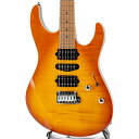 楽器種別：新品エレキギター/Suhr Guitars 商品一覧＞＞エレキギター/Suhr Guitars/MODERN 商品一覧＞＞エレキギター【405，000円〜755，000円】 商品一覧＞＞当店のギターは、出荷前に専門スタッフが検品・調整しているので安心です！Suhr Guitars Modern Plus Roasted Maple Fingerboard (Teadrop Trans Amber Burst) 【Weight≒3.42kg】商品説明大人気Modernシリーズに新色「Teadrop Trans Amber Burst」がラインナップ！エレキギターのみに留まらずアンプやリプレイスPU等においてもトッププロからの絶大な信頼を集め、ハイエンドブランドとしての名声を欲しいがままにしている「Suhr Guitars」。プロアマ問わずワールドワイド な人気を誇り、スタジオワーク等の多いトップアーティストからも絶大な支持を受け続けております。MODERN シリーズは細部にその哲学を踏襲した 24 フレット Modern スタイルギターとして誕生しました。滑らかな長円形ネックグリップ、バランスの良いアシンメトリーボディ、そしてプレイアビリティと快適性において他の追従を許さない革新的なネックヒール。定番のフレイムメイプルトップ / バスウッドバックボディのコンビネーションに加え、気温や湿度の変化に対する強い耐性、そして特有の鳴りも持ち合わせるローステッドメイプルネックを新たに採用。ローステッドメイプルの軽快な響きにバスウッドの特徴的なスムースさと中音域が加わり、完璧なトーンバランスを生み出します。ボディトップに使用される魅惑的なフレイムメイプルは、豊富なトランスカラーラインナップで彩られることにより一層その美しさを際立たせます。ヘッドストックは精悍なグロスブラックフィニッシュ、指板はローステッドメイプルとパーフェローの二種類をラインナップ。MODERN PLUS をはじめとする Suhr ギターには、Thin Skin（極薄）ポリ塗装が施されています。塗装の塗膜厚を可能な限り薄くすることで、鳴りとサステインに優れたギターが完成します。ピックアップレイアウトは、HH と HSH の 2 タイプ、そして追加されたプッシュ / プルスイッチによるハムバッカーピックアップのコイルタップが可能になり、更なるサウンドバリエーションを拡げました。（※HH仕様はブリッジピックアップのみコイルタップされます。）商品詳細S/N.72460Weight≒3.42kgBody Shape： ModernBody Back： Basswood、2-PieceBody Top： Flame Maple、2-Piece、3/16″Neck： Roasted MapleFingerboard： Roasted Maple or Pau FerroNeck Shape： Modern Elliptical .800″-.850″Radius： 10″-14″ Standard RollFrets： 24、Stainless Steel、JumboNut： 1.650″、Tusq、WhiteBridge Pickup： SSH Plus、Bridge、BlackMiddle Pickup： V60LP、Middle、BlackNeck Pickup： SSV、Neck、BlackControl： Volume、ToneTuner： Suhr Locking、ChromeBridge： Gotoh 510 2 Post、Solid Saddles、Steel Block、ChromeDeluxe Gig Bag付属イケベカテゴリ_ギター_エレキギター_Suhr Guitars_MODERN_新品 JAN:4571220087554 登録日:2023/07/01 エレキギター サー Shur