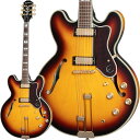 楽器種別：新品エレキギター/Epiphone 商品一覧＞＞エレキギター/Epiphone/アーチトップ 商品一覧＞＞エレキギター【70，000円〜135，000円】 商品一覧＞＞当店のギターは、出荷前に専門スタッフが検品・調整しているので安心です！Epiphone Sheraton (Vintage Sunburst)商品説明Sheratonは、数あるエピフォンのシンライン セミホロー・エレクトリックギターの中で最も影響力のあるモデルとして称賛されています。 伝説的なジョン・リー・フッカーからノエル・ギャラガー、ジ・エッジ、エミリー・ウルフなど、数々のトップアーティストから愛され続けています。このエレガントな楽器は、レイヤード・メイプルから作られたセミホローボディが採用され、ハウリングに強いメイプルセンターブロックを備えています。22フレット仕様のマホガニー・ネックはバインディング仕様で仕上げられ、インディアンローレル指板上ではアバロン素材によるトライアングル・インレイとマザーオブパール素材によるブロック・インレイが施されています。バインディング付きのヘッドストック上では、歴史的なエピフォンのロゴとマザーオブパールのツリーオブライフのデザインが施されています。Epiphone ProBuckerミニハムバッカーは、ほぼすべての音楽ジャンルにフィットする幅広いダイナミックなトーンを出力します。ヴィンテージスタイルのフリークエンセイタ— スプリットトラピーズ・テールピースを含むゴールド仕様のハードウェアが、このEpiphoneの伝説的モデルのシンプルで時代を超越する美学に華を添えています。ヴィンテージ・サンバーストとナチュラルの2カラーをラインナップ。エピフォン・プレミアムギグバッグが付属となります。※画像はサンプルです。製品の特性上、杢目、色合は個体ごとに異なります。商品詳細BodyShape: SheratonMaterial: Layered MapleBinding: 7-ply Top ， 3-ply Back， 3-ply Headstock， and 3-ply FretboardNeckNeck: MahoganyProfile: SlimTaper 60s CNut width: 1.69 143mmFingerboard: Indian LaurelScale length: 24.75 1628.65mmNumber of frets: 22Nut: Graph TechHardwareBridge: Epiphone LockTone Tune-O-Matic Tailpiece: Frequensator Split T rapezeKnobs: Gold Top Hat with Gold InsertsTuners: Wilkinson Plating: GoldElectronicsNeck pickup: Epiphone ProBucker Mini-HumbuckerBridge pickup: Epiphone ProBucker Mini-HumbuckerControls: 2 Volume， 2 Toneギグバッグ付属イケベカテゴリ_ギター_エレキギター_Epiphone_アーチトップ_新品 JAN:4580568432469 登録日:2023/12/02 エレキギター エピフォン セミアコ フルアコ