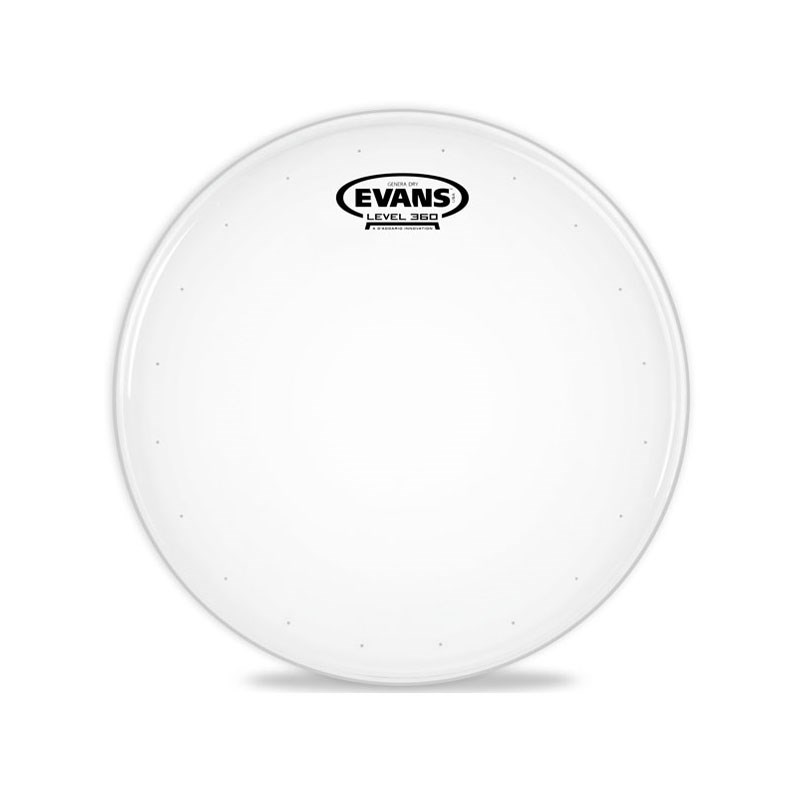 楽器種別：新品ドラムヘッド/EVANS 商品一覧＞＞ドラムヘッド/EVANS/スネア用／Batter 商品一覧＞＞ドラムヘッド【〜5，000円】 商品一覧＞＞安心してお買い物頂けるよう、スネアもシンバルも丁寧梱包でお届けします！EVANS B12DRY [Genera Dry 12]【1ply ， 10mil + 2mil control ring with vents】商品説明☆斬新なアイディアとコンピューター制御によって生み出される均一性の高いドラムヘッドメーカーです。☆フィニッシュ：コーテッド+ピンホール加工厚み：Single-Ply ， 10mil + 2mil control ring with ventsサイズ：12インチGeneraは10mil、1プライに2milの倍音コントロールリングがヘッド裏面に装着されており、余分な倍音とサスティーンをコントロールします。「Dry」モデルは、エッジ周囲に小さなベントホールが空いており、よりタイトなサウンドが得られます。イケベカテゴリ_ドラム_ドラムヘッド_EVANS_スネア用／Batter_新品 JAN:0019954500047 登録日:2016/03/19 ドラムヘッド スネア用 エヴァンス エバンス