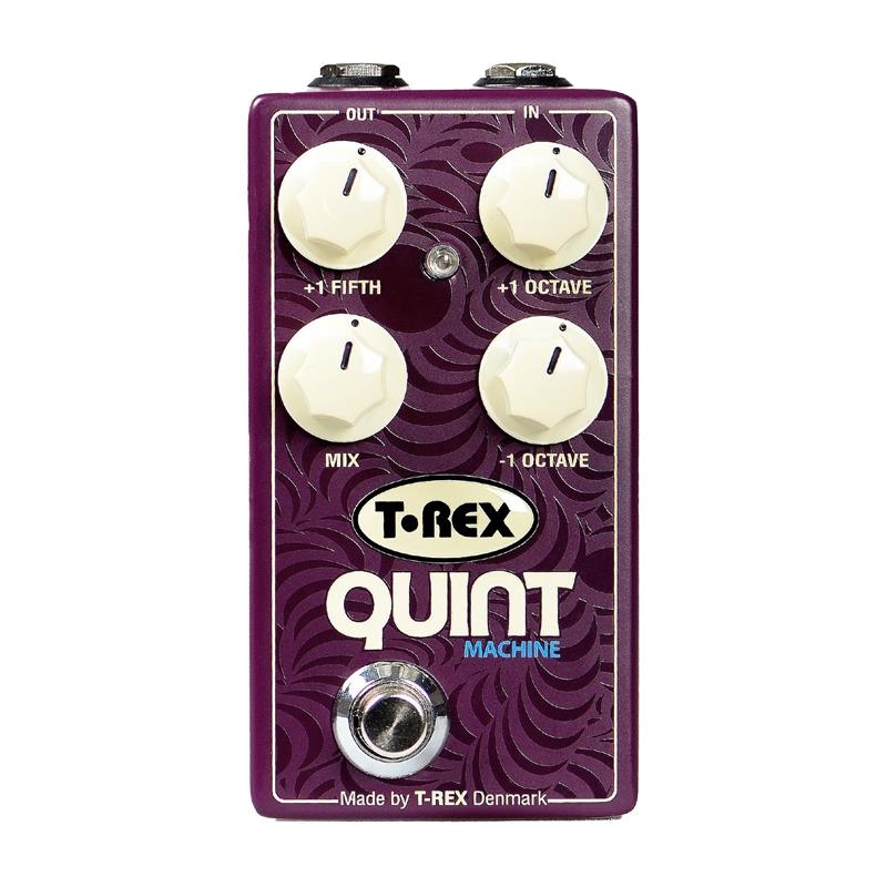 楽器種別：新品T-REX/新品 商品一覧＞＞エフェクター【15，000円〜35，000円】 商品一覧＞＞ギター用エフェクター/ハーモニー系/ピッチシフター・ハーモナイザー/T-REX 商品一覧＞＞安心してお買い物頂けるよう、コンパクトもマルチも丁寧梱包でお届けします！T-REX Quint Machine商品説明QUINT MACHINE オクターバー+1oct/-1oct/+5thの3種類のオクターブサウンドを搭載したポリフォニックオクターバーペダル■ 主な特長オクターバーペダル3 種類のオクターブサウンド(+1oct/-1oct/+5th)それぞれ独立したボリュームコントロール高速なポリフォニックトラッキングオルガン、シンセ、12 弦ギターなどのサウンドを再現可能+5th により1 つのノートからパワーコードを演奏可能商品詳細■ 仕様電源：スタンダード5.5 x 2.1mm DCパワー：9V センターマイナス125mA（アダプター別売り、電池駆動不可）サイズ：60 x 50 x 117 mm(W x H x D) ※ノブ/スイッチ含む重さ：0.21 Kgイケベカテゴリ_エフェクター_ギター用エフェクター_ハーモニー系_ピッチシフター・ハーモナイザー_T-REX_新品 SW_T-REX_新品 JAN:0811059010946 登録日:2026/03/02 ティーレックス オクターバー エフェクター