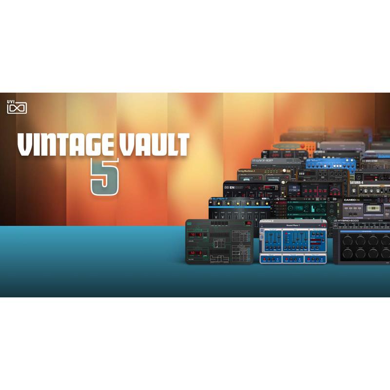 楽器種別：新品UVI/コード販売 商品一覧＞＞UVI/新品 商品一覧＞＞DTM【50，000円〜100，000円】 商品一覧＞＞ソフトウェア音源/シンセ音源/UVI 商品一覧＞＞レコーディング機器買うなら、当店で！専門スタッフが迅速丁寧に対応します！UVI Vintage Vault 5 (ビンテージシンセ)(バンドル)(アナログシンセ)(オンライン納品)商品説明50年にわたるシンセの歴史を、現代で音楽活動をする方へ！単に音を鳴らすだけでなく、歴史そのものを創り上げてきたマシンがあります。お気に入りのレコードや映画のスコア、そして新たなジャンルを誕生させたシンセサイザーやドラムマシンたち。それらは単なる「道具」ではなく、時代を象徴する「響き」や「音色」そのものでした。しかし、数十年という時を経て、それらの「響き」を聴くことは困難になりつつあります。生産完了、経年劣化、高騰する価格、あるいは時代の波に消えてしまったもの……。Vintage Vault 5は、失われゆくそれらのレガシーを、現代の制作環境に呼び戻すために誕生しました。実機ハードウェアからのサンプリングのみで構成された、生きたシンセの集大成であるVintage Vault 5は、50年にわたる電子音の歴史を網羅した、43のUVI製品を統合したコレクションです。初期ポリフォニック・アナログシンセの温かく揺らめく質感から、80年代、90年代を定義付けた鮮明なデジタル・ボイス、そしてジャンルの礎を静かに築いた希少なプロトタイプやカルト的なマシンまで。現代の音楽を形作ってきた「本物の回路を通った響き」を余すことなくキャプチャーしました。Vintage Vault 5は単なる既存製品の詰め合わせではありません。それは、これまでに製造された最も象徴的で、希少かつ影響力のあるマシンを巡る、キュレーションされた「探索」です。シンセ方式で選ぶ、あるいは年代で探る。プリセットが導くままに、予期せぬインスピレーションに身を任せる。かつてレコードやスクリーンの中で憧れたあの響きが、今、あなたの手に。◆伝説のライブラリーを紐解く。50年にわたるシンセの歴史。そこにはアナログとデジタルの境界を超え、音楽シーンを塗り替えてきた無数のサウンドが存在します。Vintage Vault 5は、時代を定義した伝説のマシンから、歴史の影に隠れたカルト的な名機までを網羅した、生きた系譜です。どの音源も、実機の魂を忠実に再現しながらも、現代のスタジオ環境で真に価値を発揮できるよう、緻密なサンプリング、プログラミング、そしてサウンドデザインを経て磨き上げられています。◆受け継がれる実機の遺産。徹底した整備による、完璧なレストア。Vintage Vault 5に収められたすべての音源は、例外なく一台の「実機」からその歩みを始めます。世界中から探し出し、調達し、必要であれば熟練の技術者によって徹底したレストアを施す。サンプリングの一音目を収録する前に、私たちはまず、それぞれのハードウェアを「最高の状態」へと蘇らせます。そこからが本当の仕事の始まりです。サウンドデザイナーたちは数週間、時には数ヶ月もの時間をかけてその楽器と深く向き合い、そのポテンシャルを最大限に引き出すパッチをプログラミングしていきます。そうして磨き上げられた音色は、クラスAのシグナルチェーンを用い、一切の妥協を排した最高解像度でキャプチャされていきます。◆変幻自在なサウンド。現代の制作環境に、究極の自由を。UVIエンジンという命を吹き込まれることで、音源は実機という枠を超えた新たな可能性へと目覚めます。完璧な安定性、瞬時のリコール（設定再現）、そして深層まで踏み込めるエディット性能。あらゆるスタジオの、あらゆるセッションで、いつでも最高のパフォーマンスを発揮する準備が整い、ビンテージの魂を宿した「使える」現代の楽器となります。すべての音色は、あなたの創造力を解き放つために磨き上げられました。Vintage Vault 5は、過去の音をなぞるだけのコレクションではありません。伝統的な音色に現代の息吹を吹き込む深いエディット性能とエフェクト。実機単体では不可能だったレイヤーや加工を施すことで、伝説のサウンドは全く新しい表現へと昇華されます。追求したのは、過去への懐古ではなく、無限の有用性です。電子音楽の黄金時代を彩った象徴的なサウンドを、今の時代に相応しい、最も刺激的なクリエイティブ・ツールとしてあなたの手に委ねます。◆幾多のジャンルにインスピレーションを与えてきた楽器たちが、今、あなたのインスピレーションを呼び覚まします。すべてのマシンには保存すべき価値があり、すべてのプリセットには心血を注いで磨き上げる価値がありました。ここに収められたすべての楽器は、「新しい音楽を創るための最高の道具とは、数十年の歳月をかけて築き上げられたものである」という私たちの信念に基づいています。あなたがこれから創り出すものが何であれ、それが他の誰にも似ていない、唯一無二の響きになることを願っています。※最新の動作環境はメーカーページをご参照ください。イケベカテゴリ_DTM_ソフトウェア音源_シンセ音源_UVI_コード販売_新品 SW_UVI_新品 JAN:2500120874362 登録日:2026/04/17 DAW DTM ソフトウェア PCソフト 音楽制作ソフト DAW DTM ソフトウェア PCソフト