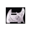 BCW&R Custom Engraved Aluminium Pickguard TLp Skull Plain