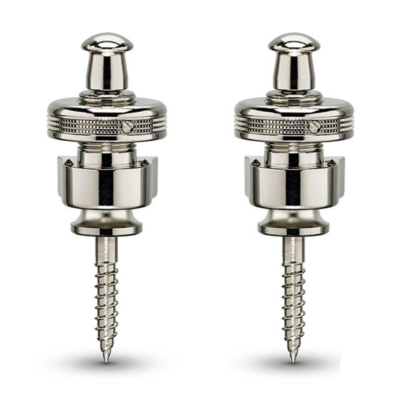 楽器種別：新品Schaller/新品 商品一覧＞＞楽器アクセサリ【〜10，000円】 商品一覧＞＞ギター・ベース用パーツ/ストラップピン/Schaller 商品一覧＞＞品揃え豊富な当店なら弦、パーツ、ケーブルなどのアクセサリーがまとめて揃います！Schaller Strap Lock System S-Locks #14010101/Nickel商品説明ストラップロックシステムS-LocksS-LocksのSはsave（ 守る）、silent（ 静粛）そしてSchaller社のストラップロックであることを意味します。新しく革命的なS-Locksは、実に静粛性を保っています。ワンピース構造の硬化鋼のストラップボタン、装飾的なデザイン、 完全な取り回しの良さ、そして美しくエレガントなロック・ホイールは非常にスムーズなアクションを提供します。ストラップボタン新しく、そしてユニークなワンピース構造のストラップボタンは、硬化鋼が使用されたセルフタッピンネジです。3mmの六角レンチを使用してギター本体に取り付けます。・4mm / 5/32サイズのセルフタッピンネジです。ギターに付属している全てのストラップボタンに対応します。Gibson製のギターであれば、ギターの取り付け穴やネジの調整をすることなく交換が出来ます。・硬化鋼を採用、また通常のストラップボタンの2倍の厚みで、最高の耐久性を誇ります。・付属の高品質フェルトワッシャーは、ギターのフィニッシュに対してストラップボタンとの干渉キズから保護します。ストラップロック新デザインのプル・アップボールは、簡単にロックまたはリリースが可能です。・ねじ切りの長さが延長され、6mm以上の厚みのストラップでも固定可能です。・スラント（斜め）加工が施されたステンレス鋼製のロッキングボルトは、永続的な精度と信頼性を保ち、 フィニッシュが磨耗する ことがありません。ロック・ホイール新しいロック・ホイールは、ユニークな3ステップの保護機構を持っています。・パテント取得の道具不要かつ自動でロックするねじ切りが付いたロック・ホイールを回します。・ 2mmまたは 5/64の六角レンチまたはドライバーを使用して、ロック・ホイールを締めつけます。・最後にイモネジで固定します。これでもう二度とホイールを失くす事はありません。※2コで1セットになります。※パッケージデザインの変更に関しまして※新デザインへと切り替わっており新旧デザインが混在する可能性がございます。なお、いずれかをご指定いただくことはできませんので予めご了承くださいませ。イケベカテゴリ_楽器アクセサリ_ギター・ベース用パーツ_ストラップピン_Schaller_新品 SW_Schaller_新品 JAN:4036641145769 登録日:2018/03/13 ギターパーツ パーツ シャーラー