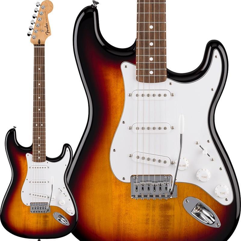 楽器種別：アウトレットFender Standard Series/アウトレット 商品一覧＞＞エレキギター【45，000円〜95，000円】 商品一覧＞＞STタイプ/Fender Standard Series 商品一覧＞＞当店のギターは、出荷前に専門スタッフが検品・調整しているので安心です！Fender Standard Series Standard Stratocaster (3-Color Sunburst/Laurel) 【特価】商品説明新品チョイキズ超特価！Fender Standard Series1954年に発表されたFender Stratocasterは、人間工学に基づいて設計されたダブルカッタウェイボディ、汎用性の高い3基ピックアップ構成、独創的なバネ式トレモロブリッジにより、瞬く間に不朽の名器となりました。プレイヤーの音楽的な探究の旅路に寄り添うように設計されたFender Standard Stratocasterは、ロックンロールのアイコンとなったフェンダーの、親しみやすい演奏性と感動的なトーンを提供します。高出力のサウンドキャラクターを生み出すFender Standardピックアップと、優れた弾き心地を実現するModern Cシェイプネックを搭載したこのストラトキャスターは、まさにフェンダーのスタンダードとも言えるクラシックなスタイリングを体現しています。・グロスフィニッシュのポプラボディ・ Fender Standard Stratocasterセラミックシングルコイルピックアップ・ サテンクロムサドル付き2点支持シンクロナイズドトレモロブリッジ・ サテンフィニッシュのModern Cシェイプメイプルネック・ 9.5インチラジアス指板Made in Indonesia※画像はサンプルです。製品の特性上、杢目、色合いは個体ごとに異なります。商品詳細Body Material: PoplarBody Finish: Gloss PolyurethaneNeck: Maple， Modern CNeck Finish: Satin Urethane with Gloss Urethane Headstock FaceFingerboard: Indian Laurel or Maple， 9.5 (241 mm)Frets: 21， Medium JumboPosition Inlays: Black Dot (Maple)， White Dot (Indian Laurel)Nut (Material/Width): Micarta， 1.6875 (42.86 mm)Tuning Machines: Fender Standard Cast/Sealed with Hex ButtonsScale Length: 25.5 (64.77 cm)Bridge: Standard 2-Point Tremolo with Satin Chrome Steel Block SaddlesPickguard: 3-Ply WhitePickups:Standard Single-Coil Strat (Bridge)Standard Single-Coil Strat (Middle)Standard Single-Coil Strat (Neck)Pickup Switching: 5-Position Blade:Position 1. Bridge PickupPosition 2. Bridge and Middle PickupPosition 3. Middle PickupPosition 4. Middle and Neck PickupPosition 5. Neck PickupControls: Master Volume， Tone 1. (Neck/Middle Pickups)， Tone 2. (Bridge Pickup)Control Knobs: WhiteHardware Finish: ChromeStrings: Nickel Plated Steel (.009-.042 Gauges)ソフトケース付属イケベカテゴリ_エレキギター_STタイプ_Fender Standard Series_アウトレット SW_Fender Standard Series_アウトレット JAN:0885978117901 登録日:2026/05/06 エレキギター フェンダー スタンダード インドネシア