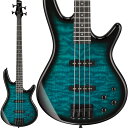 楽器種別：新品エレキベース/Ibanez 商品一覧＞＞エレキベース/Ibanez/SR Gio 商品一覧＞＞エレキベース【20，000円〜40，000円】 商品一覧＞＞当店のベースは、出荷前に専門スタッフが検品・調整しているので安心です！Ibanez GSR280QA-TMS商品説明Gio Ibanezシリーズより、新エントリーモデル「GSR280QA」が登場！ステージへ最速をコンセプトとする、楽器をこれから始めるエントリー層に向けたギター＆ベース・シリーズです。「ベースを始めたいけど何を選べばいいのかわからない・・・。」、そんなニーズに応える為のGIOシリーズのエレクトリック・ベースです。中低音域特性に優れるオコウメ材のコンパクト・ボディ、美しい杢目のキルテッド・メイプル・アート・グレインTOPを採用。メイプル材のスリム・ネックは初心者の方でも握り込みやすく、快適な演奏性を持っています。芯のある音と十分なパワー感を持ったIbanez オリジナル・Jタイプ・ピックアップと、低音域と高音域を持ち上げ、サウンドにパワーを与えるPHAT II EQ（006P 9Vアルカリ乾電池駆動）を搭載。※画像はサンプルです。製品の特性上、杢目・色合いは1本1本異なります。商品詳細■Neck type: GSR4 Maple neck■Body: Quilted Maple Art Grain top /Okoume body■Fretboard: Purpleheart fretboard w/White dot inlay■Fret: Medium frets■Bridge: B10 bridge (19mm string spacing)■Neck pickup: Dynamix J neck pickup■Bridge pickup: Dynamix J bridge pickup■Equaliser: PHAT II EQ■String gauge: .045/.065/.085/.105■Hardware color: Blackソフトケース付属イケベカテゴリ_ベース_エレキベース_Ibanez_SR Gio_新品 JAN:4549763313539 登録日:2022/06/19 エレキベース アイバニーズ イバニーズ