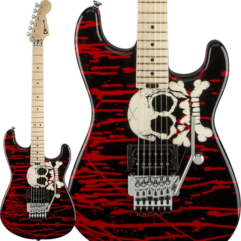 Charvel Warren DeMartini Signature Pro-Mod Blood and Skull (Blood and Skull/Mapl...