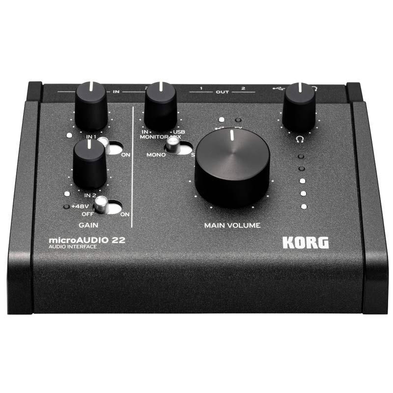 イケベ楽器 イケシブのKORG microAUDIO 22 AUDIO INTERFACE (オーディオインターフェイス)(コルグ)(24bit/192kHz)(Stereo Link機能)｜アングル2
