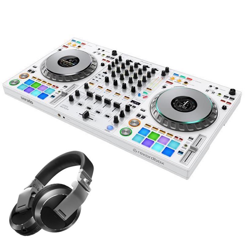 楽器種別：新品Pioneer DJ/新品 商品一覧＞＞DJ機器【165，000円〜315，000円】 商品一覧＞＞DJコントローラー/Pioneer DJ 商品一覧＞＞DJ関連機器担当部門 Power DJ'sは1998年開店　渋谷発・国内最大級のDJ機材専門フロアです。Pioneer DJ DDJ-FLX10-W + HDJ-X7-S ヘッドホンSET 【ご購入特典 / LT-100B SILVER PCスタンドプレゼント！】【無償ダウンロード版rekordbox/Serato DJ Pro対応】【パイオニアディージェー】商品説明★rekordboxとSerato DJ Proに対応したPioneer DJ DJコントローラーのフラッグシップモデルDDJ-FLX10の限定ホワイトモデルと高品質プロフェッショナルヘッドホンを組み合わせたセット！★■DDJ-FLX10-W + HDJ-X7-S ヘッドホンSET 内容その1　DJコントローラー Pioneer DJ DDJ-FLX10-Wその2　ヘッドホン Pioneer DJ HDJ-X7-SPioneer DJ の人気DJコントローラー「DDJ-FLX10-W」と、高音質、高耐久性、高機能性を実現したオーバーイヤー型DJヘッドホン「Pioneer DJ HDJ-X7-S」を組み合わせた、快適なDJプレイを実現するセットです。セット価格でお買い得となっておりますので、DJコントローラーとヘッドホンを合わせて揃えたい方にはおすすめの内容です！---さらに今ならDDJ-FLX10-Wをお求めの方に便利な機材設置用PCスタンドLT-100B SILVERをプレゼント！※プレゼント品PCスタンドのモデルおよび仕様などは予告無く変更させていただく場合がございます。あらかじめご了承ください。---★マルチアプリ対応 4ch パフォーマンス DJ コントローラー★DDJ-FLX10-WはDJがダンスフロアで重視するビートとボーカルに着目し、クイックなライブマッシュアップなどの演奏を可能にする新機能を搭載しており、これまで以上にクリエイティブで革新的なパフォーマンスを実現します。●革新的なTRACK SEPARATION機能TRACK SEPARATION機能を使用すれば、普段のDJプレイと同じように楽曲をロードするだけで、音楽を構成するVOCAL、DRUMS、INSTのパートごとの操作が可能になります。パートごとにボタンが色分けされているので、常に何が演奏されているかを視覚的に把握することができ、従来のDJ機器では実現できなかった革新的なパフォーマンスを実現します。普段利用している楽曲ライブラリを使って、想像力次第で無限にクリエイティブな演奏を生み出すことが可能です。・ACTIVE PART & PART ISOパートごとのミュートや音量コントロールにより、新しいミックスやマッシュアップを実現。・FX PART SELECT特定のパートだけをエフェクトで加工した、リミックスパフォーマンスを実現。・PART INSTANT DOUBLES特定のパートだけを異なるデッキに分離してスクラッチするなどのパフォーマンスを実現。●表示情報のカスタマイズを可能にする進化したON JOG DISPLAYDJコントローラー「DDJ-1000」から進化したON JOG DISPLAYでは、表示する情報を全4種類から選択できます。新機能MIX POINT LINKの操作情報、rekordboxボーカル位置解析情報、PERFORMANCE PADSのステータスなど、演奏に必要な情報を手元で確認することができます。さらに、波形は当社フラッグシップマルチプレイヤー「CDJ-3000」同様に、3Band波形（rekordbox使用時のみ）で表示できます。・DECK INFO MODE：全体波形を含むデッキの情報を表示します。（Serato DJ Pro使用時は、Serato DJ Proのバーチャルデッキを表示します。）・WAVEFORM MODE：2デッキ分の拡大波形を表示します。・ARTWORK DISPLAY：保存されている楽曲のアートワークを表示します。・DJ LOGO DISPLAY：PC/Mac用のIMAGE TRANSFER TOOLを用いて、お好みの画像を表示します。●楽曲をシームレスかつスムースにつなげる新たなMIX POINT LINK機能新たに搭載したrekordboxのMIX POINT LINK機能は、ミックス中の楽曲展開をシームレスかつスムースにつなぐことを可能にします。例えば、現在流れている楽曲のサビが終わるタイミングで次の楽曲のサビが始まる、というように、ミックスされている楽曲が切り替わるポイントをリンクさせ、次の楽曲の再生開始を予約することができます。これにより、狙ったタイミングでPLAYボタンを押す手間が省かれ、空いた時間をマッシュアップやエフェクトなどを使用したクリエイティブな操作に使うことができます。●進化した4センサー方式MAGVEL FADERの搭載当社DJコントローラーとしては初となる4センサー方式MAGVEL FADERを搭載しました。DDJ-1000の2センサー方式を改良し、繊細で微細なクロスフェーダーの操作であっても、リニアに音量が追従することで思い通りの音楽表現を可能にします。●DJソフトウェアrekordbox、Serato DJ Pro、djay Proへの対応DDJ-FLX10は、rekordbox、Serato DJ Pro、djay Proに対応しています。各ソフトウェアの最新版をインストールしたPC/Macと本機を接続するだけで、すぐに演奏を始めることができます。また、rekordboxおよびSerato DJ ProではDVS機能にも対応しており、Serato DJ ProでDVS機能を使用するためには、別途Serato DJ ExpansionsもしくはSerato DJ Suiteの購入が必要です。※ DDJ-FLX10でdjay Proを使用するには、djay Proの有料サブスクリプションの契約が必要です。●聴覚に加え、視覚でもパート演奏の内容をわかりやすくオーディエンスに伝えられるMULTICOLOR JOG RINGMULTICOLOR JOG RINGを搭載しました。TRACK SEPARATION機能のインジケータとしての役割だけでなく、JOG RINGの色はお好みでカスタマイズすることも可能です。●Pitch'n time DJバウチャー同梱Serato DJ社の Expansion Packのバウチャーコードをアクティベートすれば、クリエイティブなプレイを可能にする様々な機能を無料で利用することができます。●PERFORMANCE PADS搭載HOT CUES， PAD FX， BEAT JUMP， SAMPLER， KEYBOARD， BEAT LOOP や KEY SHIFTをコントロールすることができます。■Specifications◎主な特長・対応ソフトウエアrekordboxSerato DJ Pro・DVS Controlrekordbox (Core plan以上)Serato DVS（有償アップグレード）・システム要件Serato DJ Proのシステム要件、rekordboxのシステム要件はメーカーサイトにてご確認ください。・付属品電源コードACアダプターUSB Type-CケーブルSeratoバウチャー（Pitch 'n Time DJ）クイックスタートガイド使用上のご注意保証書◎主な仕様・再生周波数帯域：20 - 20000 Hz・幅：716 mm・高さ：73.4 mm・奥行き：400.3 mm・本体質量：6.7 kg・サウンドカード：24 bit/44.1 kHz・S/N比：110 dB・全高調波歪率：0.002 %以下 (USB)・消費電流：DC 12 V， 3 000 mA◎パフォーマンス・コントロール・チャンネル数：4・DECKコントロール：4・ジョグサイズ：170 mm・BEAT FXLow Cut Echo，Echo，MULTI TAP DELAY，Spiral，Reverb，Trans，Enigma Jet，Flanger，Phaser，Stretch，Slip RollRoll，MOBIUS (SAW)，MOBIUS (TRIANGLE)・Sound Color FXSpace，Dub Echo，Crush，Pitch，NoiseFilter・Sampler：16スロットx 4バンク・Hot Cues：16・rekordbox パッドモードHot Cue，Pad FX 1，Beat Jump，Sampler，Keyboard，Pad FX 2，Beat Loop，Key Shift・Serato パッドモードHot Cue，Pad FX，Beat Jump，Sampler，Pitch Play，Roll，Auto Loop，Key Shift◎端子・入力端子2 LINE (RCA)，2 PHONO/LINE (RCA)，1 MIC (XLR & 1/4 inch TRS Jack)，1 MIC (1/4 inch TRS Jack)・出力端子1 MASTER (XLR)，1 MASTER (RCA)，1 BOOTH (1/4 inch TRS Jack)，1 PHONES (1/4 inch stereo phone Jack)，3.5 mm stereo mini jack x 1・DMX：1 XLR connector (3pins)・USB：2 USB C端子■Pioneer DJ XDJ-X7-S●主な特徴◎高音質設計大口径50mmドライバーを搭載し、振動板の材料・形状の最適化を図り低域のレスポンス向上と高域の共振を抑えることでタイトな低域と伸びやかな高域再生を実現し、確実なモニタリングをサポートします。また、ケーブルグランド線をLRそれぞれ独立した4芯構造ケーブルとハウジング上部にバスレフ方式のチャンバーを搭載しています。◎高耐久性高い耐久性を求めるプロDJの要望に応えるために、従来よりも厳しい水準値の自社耐久試験に加え、アメリカ国防総省が制定したMIL規格 (MIL-STD-810G)※ に準拠した試験をクリアし高い耐久性を実現しました。さらに、可動部に耐久性のある金属を用いることで、軽量かつプロの現場に耐えうる構造品質を実現しました。◎高機能性あらゆるDJモニタリングスタイルにフレキシブルに対応できるスイベル機構を継承しています。ストレス無くモニタリングできるフレキシブルヘッドバンドや、多くのモニタリングパターンの分析を元に、試作を重ねて設計したハウジング形状により、さまざまなモニタリングをスムースに行うことが可能です。◎長時間の移動を考慮した可搬性キャリングポーチが同梱され、ヘッドホンを折り畳むことでコンパクトに収納でき移動中の傷や破損を軽減します。◎充実したアクセサリー片出し1.2 mカールコード(伸長時 約3.0 m)と1.6 m ストレートコードの2種類のコードを付属し、コードの接続機側プラグには、DJミキサーの操作の邪魔にならないL字プラグを採用。【主な仕様】・形式：Closed， dynamic・使用ユニット：50 mmドームタイプ・接続コード：1.2 m 片出しカールコード(伸長時約3.0 m)1.6 m ストレートコード・付属品：Φ6.3 mmステレオ標準プラグアダプター (ネジ式)キャリングポーチ・質量 （コード含まず）：312 g・最大入力（JEITA）：3500 mW・出力音圧レベル：102 dB・再生周波数帯域：5 - 30000 Hz・インピーダンス：36 Ω---※DJソフトウェアの最新動作環境はメーカーサイトもしくはメーカーサポートにてご確認の上、お求め下さい。※店頭、または通信販売にて売却後、敏速な削除は心掛けておりますが、web上から削除をする際どうしてもタイムラグが発生してしまいます。万が一商品が売切れてしまう場合もございますので予めご了承ください。イケベカテゴリ_DJ機器_DJコントローラー_Pioneer DJ_新品 SW_Pioneer DJ_新品 JAN:4573201243324 登録日:2026/06/15 DJセット PCDJ パイオニア パイオニアDJ