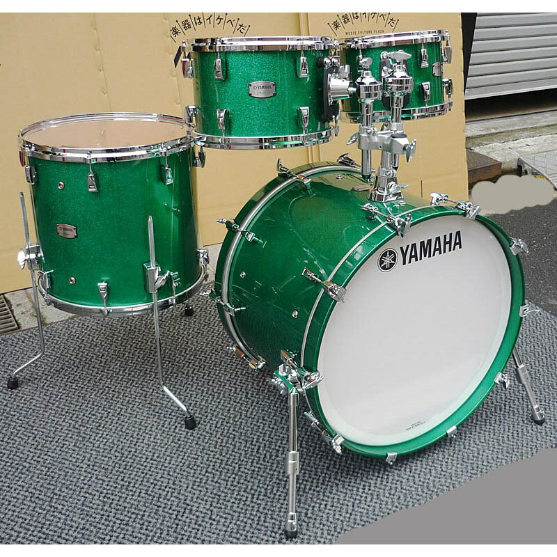 YAMAHA Absolute Hybrid Maple 4pc Drum Set [AMP6F3 ＋ AMB2216 / カラー：ジェイドグリーンスパークル（JGS）] 【お取り寄せ品】