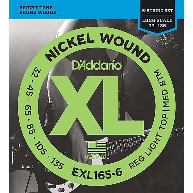 楽器種別：新品D’Addario/新品 商品一覧＞＞楽器アクセサリ【〜10，000円】 商品一覧＞＞弦/ベース弦/D’Addario 商品一覧＞＞品揃え豊富な当店なら弦、パーツ、ケーブルなどのアクセサリーがまとめて揃います！D’Addario XL Nickel Round Wound EXL165-6商品説明ミュージシャン御用達ベース弦、ダダリオ！ 定番中の定番ダダリオベース弦です！世界中のベーシストから圧倒的な支持を得ているダダリオXLベース弦。明るいサウンドと優れたイントネーションで知られています。マグネチック・ピックアップとの相性も抜群。 EXL165-6 032-045-065-085-105-135 Long Scale/RL. Top-M. Bottom/6-stringsイケベカテゴリ_楽器アクセサリ_弦_ベース弦_D’Addario_新品 SW_D’Addario_新品 JAN:0019954927318 登録日:2009/09/29 ベース弦 ダダリオ