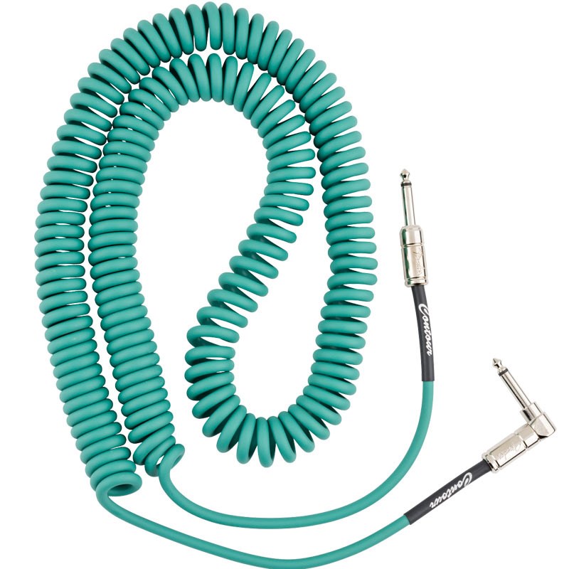 Fender USA 【半期決算セール】 CONTOUR SERIES COIL INSTRUMENT CABLE 30FEET (SHERWOOD GREEN)(#0990573046)