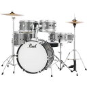 楽器種別：新品ドラムセット/Pearl 商品一覧＞＞ドラムセット【25，000円〜50，000円】 商品一覧＞＞安心してお買い物頂けるよう、スネアもシンバルも丁寧梱包でお届けします！Pearl ROADSHOW Jr. Drum Set - Grindstone Sparkle [RSJ465/C #708] 【キッズにもおすすめ！】商品説明【Drumming Knows No Age Limit.】[ROADSHOW Jr.]パールが送り出す本格的なキッズ向けドラムセット「ROADSHOW Jr.」は、小学生低学年以下のドラマーを対象にした、サイズダウンを中心にデザインされたオールインワンセット。Roadshow譲りの操作性・耐久性で安心してプレイできます。●高さ調整（およそ）タムタム：640〜740mmフロアタム：410〜540mmスネアドラム：470〜620mmトップシンバル：620〜970mmハイハットシンバル：530〜730mmドラムスローン：330〜410mm●セッティングサイズ（およそ）横幅×奥行：1200×1200mm●対象年齢幼児〜小学生（身長130cmまで）商品詳細＜セット内容＞16×10 バスドラム8×5 タムタム10×5.5 タムタム13×8 フロアタム12×4 スネアドラムハイハットスタンドスネアスタンドドラムペダルシンバルスタンドドラムスローンタムホルダー（×2）13インチクラッシュシンバル10インチハイハットシンバル（1ペア）オリジナル・スティックバッグオリジナル・キッズ用ドラムスティック（1ペア）＜スペック＞カラー：#708 グラインドストーン・スパークルシェル：ポプラ・シェルタムタム＆フロアタムフープ：1.6mmスチールフープバスドラムフープ：スチールフープ（同色インレイ）タムタム＆フロアタムヘッド：1プライ・パールスムースホワイトヘッド（打面）、1プライ・パールクリアーヘッド（裏面）バスドラムヘッド：1プライ・パールクリアーヘッド w/マッフルリング（打面）スネアドラムヘッド：1プライ・パールコーテッドヘッド（打面）イケベカテゴリ_ドラム_ドラムセット_Pearl_新品 JAN:4549312941206 登録日:2022/04/14 ドラムセット ドラムキット パール