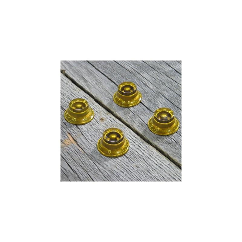 楽器種別：新品Montreux/新品 商品一覧＞＞楽器アクセサリ【5，000円〜15，000円】 商品一覧＞＞ギター・ベース用パーツ/ノブ・スイッチキャップ・プレート/Montreux 商品一覧＞＞品揃え豊富な当店なら弦、パーツ、ケーブルなどのアクセサリーがまとめて揃います！Montreux Time Machine Collection Top Hat knob set Gold (4) ver.2 [8704]商品説明クオリティを追求するmontreux！1950〜60年代の名器に装着されていた、今は極めて手に入りづらいパーツ類を、細部まで克明に再現したパーツが、Montreux Time Machine Collectionシリーズです。現物からサイズを採寸し、アウトラインやエッジの寸法・角度も正確に立体化。素材選びや表面処理にも検討を重ねて、オリジナルに劣らない色・質感を再現しています。全てにおいて妥協なきクオリティを保ちつつ、ユーザーライクな価格を実現した、究極のヴィンテージ・レプリカ・パーツです。 (注)レリック仕様は完全ハンドメイドのため、個体差がありますので御了承下さい。(注)各パーツのボディへの取り付けは、弊社リペアショップWSR・工房のプロフェッショナルへの依頼をお薦め致します。新規の金型によるセルロース樹脂の成型品です。美しいサイドのライン、ゴールドのフレーク、文字の形や色、トップハットに見られる頂上部の僅かなへこみ等、外観上のディテールに徹底的にこだわった究極のリプレイスメント・パーツです。※商品はお取り寄せとなる場合がございますので、在庫がない場合は納期をメールにてご報告させていただきます。お急ぎの場合は事前にお問い合わせよりご確認下さいませ。イケベカテゴリ_楽器アクセサリ_ギター・ベース用パーツ_ノブ・スイッチキャップ・プレート_Montreux_新品 SW_Montreux_新品 JAN:4562204641121 登録日:2015/12/01 モントルー