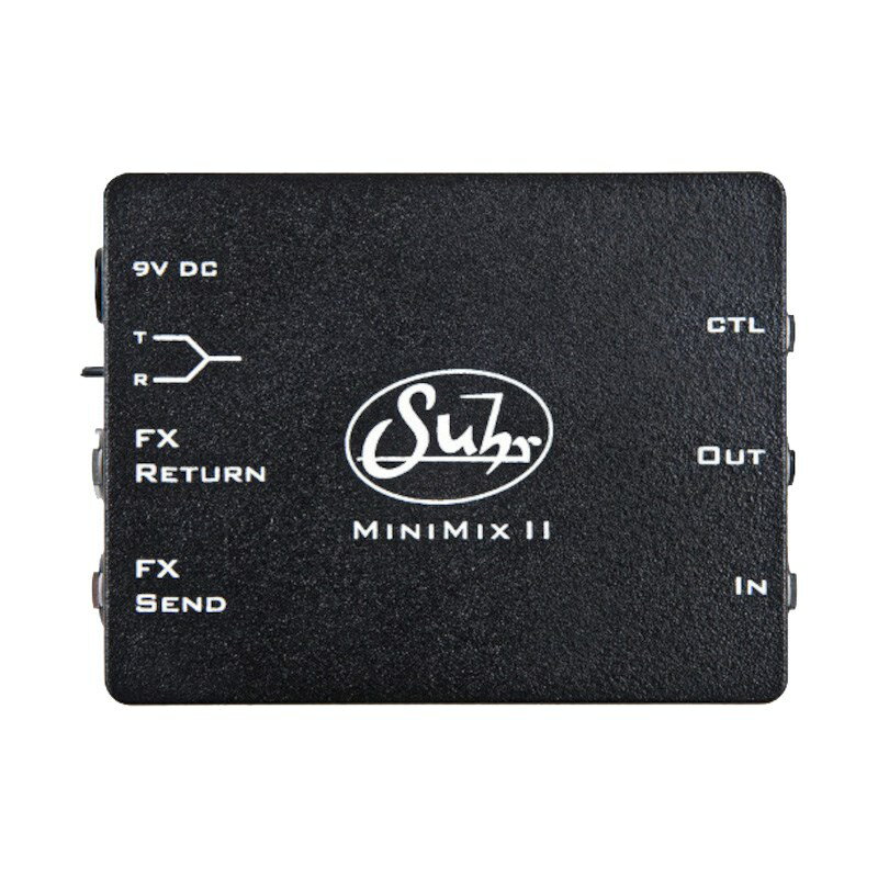 楽器種別：新品その他周辺機器/Suhr Amps 商品一覧＞＞その他周辺機器【30，000円〜60，000円】 商品一覧＞＞安心してお買い物頂けるよう、ミニアンプもコンボアンプも丁寧梱包でお届けします！Suhr Amps MiniMix II商品説明・ 2台のエフェクターが接続可能。・ CTL端子により、ドライ・ミュート、エフェクト・ミュートが可能。・ 9VDC、9VACに対応。 (専用アダプター付属。)・ THD(全高調波歪) 0.004%以下のピュアなサウンド。・ FX SEND、FX RETURNにアイソレーション・トランスを採用。グラウンド・ループによるノイズの発生を防ぎます。イケベカテゴリ_アンプ_その他周辺機器_Suhr Amps_新品 JAN:4571220041211 登録日:2009/09/29 サー Shur