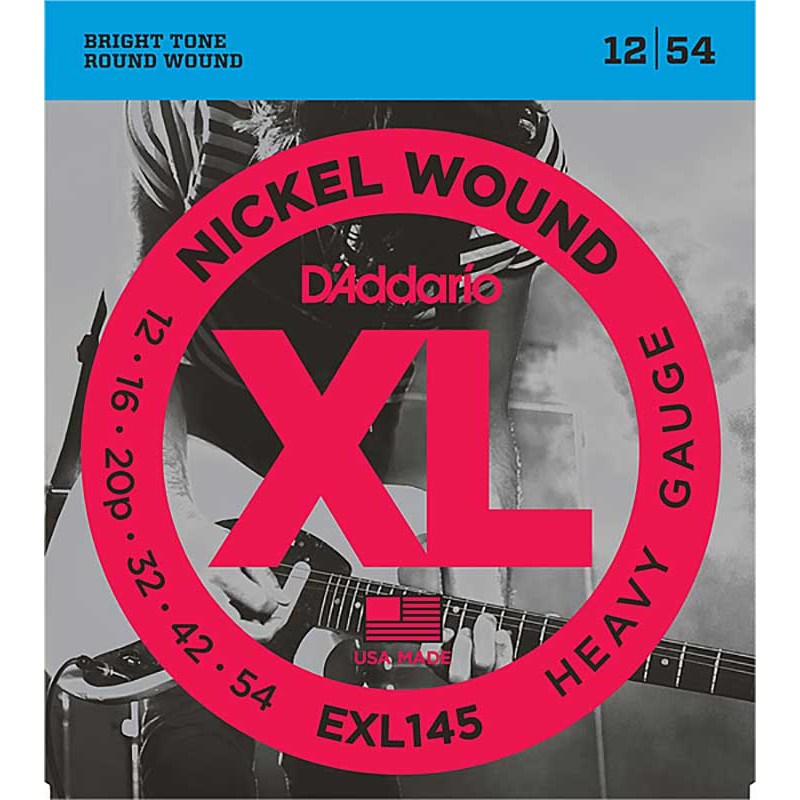 D’Addario XL Nickel Electric Guitar Strings EXL145 (Heavy/12-54)