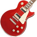 楽器種別：アウトレットエレキギター/Gibson 商品一覧＞＞エレキギター/Gibson/Les Paul Models 商品一覧＞＞エレキギター【150，000円〜285，000円】 商品一覧＞＞当店のギターは、出荷前に専門スタッフが検品・調整しているので安心です！Gibson Les Paul Classic (Translucent Cherry)【特価】商品説明新品チョイキズ特価！！Gibson Les Paul Classicスリムテーパーネック、ゼブラピックアップが特徴的なレスポール・クラシックの「Les Paul Classic」が登場！プレイン・メイプル&9ホールのウエイトリリーフを施したマホガニーバックのボディーに、スリムテーパーネックシェイプにローズウッド指板の王道スペック！ピックアップにはゼブラカラーの「Burstbucker 61」を搭載。クリアなサウンドが特徴で、ドライブチャンネルでも程よいパワー感の歪みが得られます。また各コントロールノブをプルすることで、ピックアップのタップやピュアバイパス、フェイズのスイッチがオンとなり幅広いサウンドを演出することが出来ます。※画像はサンプルです。製品の特性上、杢目、色合いは一本一本異なります。商品詳細BodyBody Style:Les PaulBack:MahoganyTop:MapleWeight relief:9-HoleBinding:CreamNeckNeck:MahoganyNeck Profile:Slim TaperNut width:1.695Fingerboard:RosewoodScale length:24.75Number of frets:22Nut:TektoidInlay:Acrylic TrapezoidsBinding:CreamBinding Style:Traditional， RolledHardwareBridge:ABR-1 Tune-O-MaticTailpiece:Aluminum StopbarKnobs:Gold Top Hats with Silver ReflectorsTuners:Grover Rotomatics with Kidney ButtonsPlating:NickelElectronicsNeck pickup:Burstbucker 61R (Zebra)Bridge pickup:Burstbucker 61T (Zebra)Controls:2 Push/Pull Volumes (Coil-Tap)， 2 Push/Pull Tones (Pure Bypass/Phase) & Toggle Switchハードケース付属イケベカテゴリ_ギター_エレキギター_Gibson_Les Paul Models_アウトレット JAN:4580228786529 登録日:2024/04/12 エレキギター ギブソン レスポール