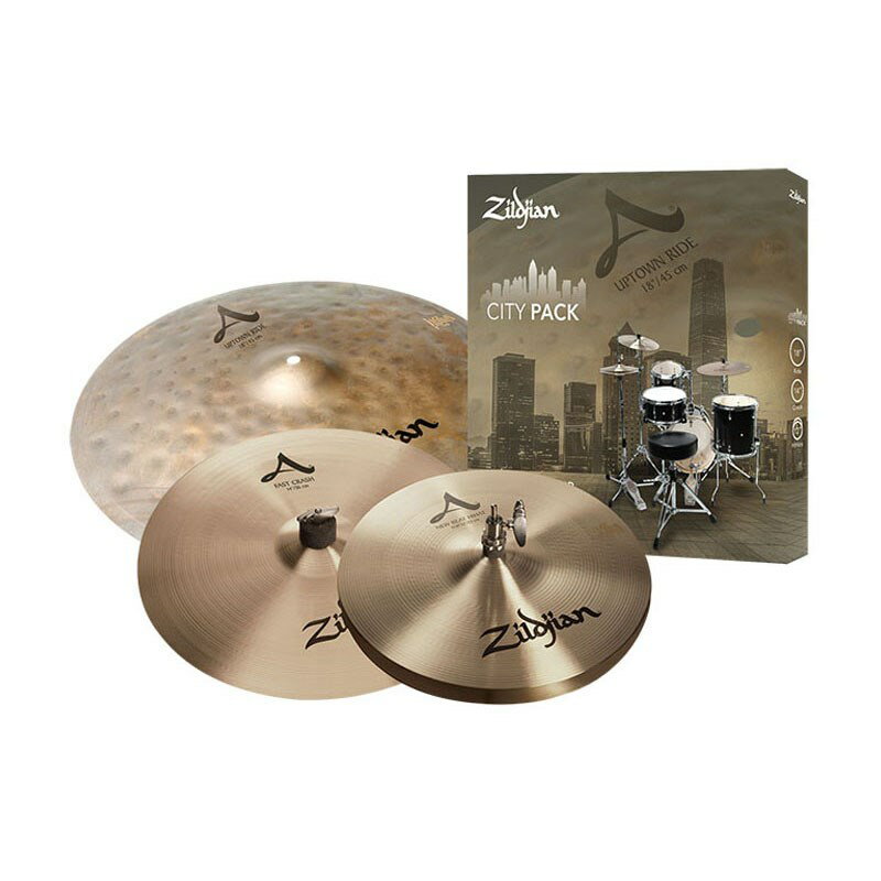 Zildjian A City Pack -New Beat 12 / Fast Crash 14 / Uptown Ride 18- [NAZLCITYP24...