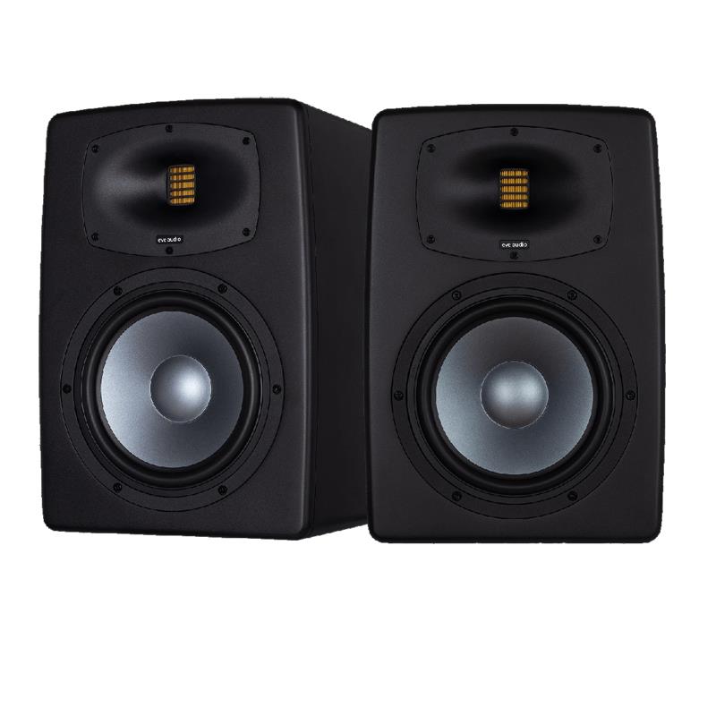 楽器種別：新品EVE Audio/新品 商品一覧＞＞レコーディング【220，000円〜420，000円】 商品一覧＞＞モニタースピーカー/モニタースピーカー/EVE Audio 商品一覧＞＞パワーレックは、専門スタッフに気軽に相談できる渋谷発のDTM・レコーディング機材専門フロアです。EVE Audio EXO 28 (ペア)(イヴオーディオ)(モニタースピーカー)(EXOシリーズ)(ニアフィールド)(8インチ)(2ウェイ)商品説明EVE Audioが提案する 次世代のニアフィールドモニタリングEVE Audio EXOシリーズは広範囲な周波数帯域にわたって極めて高い精度で音声を再生する次世代のニアフィールドモニターです。極めて広いスイートスポット、完璧なステレオイメージ、そして均一な指向性、正確で深みのある低域再生を実現し、高い精度のニアフィールドモニタリングを提供します。EXO28はEXOシリーズで最も大型な8インチサブウーファーを搭載したニアフィールドモニタースピーカーです。◆Precision Air Motion Tweeter & GDCウェーブガイドEXOシリーズは新開発のPrecision Air Motion ツィーターとそのまわりの窪み形状のプレート Guided Directivity Control（GDC） ウェーブガイドを搭載し、これまでのEVE Audio SCシリーズモニターからさらなる進化を遂げています。この革新的なPrecision Air Motion ツイーターと先進のGDCウェーブガイドの組み合わせにより、超広域スイートスポット、完璧なステレオイメージング、均質な分散特性を実現。深みのある低音は精密かつ制御され、拡張された周波数帯域全体で高い精度を発揮します。新開発のEXO Precision Air MotionツイーターとGDCウェーブガイドの組み合わせにより、精密な指向性と詳細なステレオイメージを実現。超軽量で安定性に優れたポリアミド製AMTは、超高速の過渡応答、高効率、歪みの少ない高域再生を可能にし、より広いスイートスポットを提供します。これにより広いリスニングエリアを実現し、リスニング位置によるサウンドイメージの変化を最小限に抑えます。イマーシブ環境においてもステレオイメージングと空間統合性が向上します。◆LDEエンクロージャーEXO seriesのエンクロージャーは音響性能の卓越性を追求して設計されたに気流を最適化するLDEエンクロージャー（低回折エンクロージャー）を開発、採用しました。丸みを帯びたエッジを持つ曲面デザインは、不要な音の回折を効果的に低減し、よりクリーンで正確なリスニング体験を実現します。空力特性を向上させた改良型リアバスレフポートにより、より深い低域チューニングが可能となり、ポートノイズが大幅に低減されています。◆CAL ダイアフラム ウーファーウーファーは新開発のCALダイアフラム（コーティングアルミニウム）を採用。そのサイズながら驚くほど深い低域と透明感のある中域を再生します。軽量アルミニウムコーンは、共振抑制ダストキャップと最適化されたマグネットシステムを備え、極めて正確でダイナミックな再生を実現。歪みを大幅に低減し、また、空気抵抗を減少させ、よりクリアーな低域再生を実現しています。◆ハイエンド DSPによるRoom Adaption Filter 搭載。EXO series はハイエンドな32bitDSPと最新のADC/DACを搭載。超低歪みと広いダイナミックレンジを実現しています。さらに背面のOLEDディスプレイとスマートコントロールノブでリアルタイムでフィルター調整が可能です。限られた設置場所でもモニタリングに最適な音質を提供します。・低歪みでハイパワーなクラスDアンプ・底面にM6マウントホール。（ スピーカープレート：K&M 24352 and K&M 24354に合致）・EXOシリーズのためにデザインされたよりクリアーで深い低域再生を実現するバスレフポート。・レベルピークを回避するフェードイン機能・パソコンとネットワーク接続することでアプリケーションソフトウェア「EVE Control」によるスピーカーシステムの管理が可能（開発中）・XLRバランスアナログ、RCAアンバランスアナログ、S/PDIFデジタル入力を搭載。●仕様設定：・ボリューム：mute ~+10dB / 0.5dB step・Room Adaption FilterLow -Shelf Filter : ＜300Hz -5 dB to +3 dBDesk Filter Cut（デスクトップ設置時の低域の反射に対応）: 550Hz -5dto + 3dBMid EQ : 3.2KHz -3dB~3dBHigh-Shelf Filter : ＞3KHz -5dB~3dB・インプットセレクト：アナログXLR/アナログRCA/デジタル SPDIF(Left/Right選択）/ SPDIFモノ・入力感度（ADC）：-10dBV / +4dBV・Delay：最大18ms ( 0.3ms step)入出力：アナログ入力：バランスXLR/アンバランスRCAデジタル入出力：S/PDIF in/out （L/R/mono）192KHz/24bit仕様：8 woofer120 dB max SPL37-24KHz Frequency range (- 3 dB at 1 m full space)2200Hz ; Cross-Over Freq.HF 140W+ LF 140Ww276 x h401 x d331 mm / 11.6kgEVE Audio :EVE Audio は2011年ドイツ・ベルリンでRoland Stenz氏によって創業されたモニター・スピーカー・メーカーです。同社のCEO兼開発トップを務めるRoland氏はドイツ統一前の1980年中頃、旧東ドイツ最大の放送機器メーカー RFZの研究開発部門でキャリアをスタートし、その後、ベルリンのハイファイスピーカーメーカーでの開発職を経て、1999年に後に世界的なスタジオ・モニター・ブランドとなるADAM Audioを立ち上げ、代表取締役を2010年まで勤めてきました。2010年に新たなモニタースピーカーシリーズを開発。それを機に2011年にEVE Audioを立ち上げました。ドイツの地で40年に渡ってプロフェッショナルオーディオ機器の開発に携わってきた Roland氏の理想のモニター・スピーカーを生み出し続ける企業、それがEVE Audioです。EVE Audioのスピーカーはモニター・スピーカーとして入力ソースに対して忠実な音声を再生することです。それは単純にフラットな周波数特性ということではなく、耳障りのよいサウンドというだけでもありません。原音の持つ空気感も含めた忠実な原音再生を実現するスピーカーの開発を目的としています。ベルリン本社にはオフォス、倉庫に加え、研究開発のため無響室、残教室も備え、常に最先端の製品開発を行っていますイケベカテゴリ_レコーディング_モニタースピーカー_モニタースピーカー_EVE Audio_新品 SW_EVE Audio_新品 JAN:4250626301043 登録日:2026/04/17 モニタースピーカー スタジオモニター
