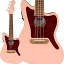 楽器種別：新品コンサート・ウクレレ/Fender Acoustics 商品一覧＞＞コンサート・ウクレレ【20，000円〜45，000円】 商品一覧＞＞ウクレレ買うなら、当店で！出荷前の検品・調整はもちろん、丁寧梱包でお届けします！Fender Acoustics FULLERTON JAZZMASTER UKE (Shell Pink) 【お取り寄せ)商品説明Fullertonシリーズは、フェンダーのアイコニックなギターシェイプをモチーフに設計されたユニークなウクレレです。Fullerton Stratocasterウクレレはトラディショナルなウクレレの概念を打ち破るスタイリングが魅力です。ピックガード、カラーオプション、4インラインヘッドストックデザインなど、フェンダーならではの魅力に満ちています。フェンダーのロックスピリットをウクレレでも表現したいプレイヤーに最適なチョイスとなることでしょう。※画像はサンプルです。製品の特性上杢目は一本一本異なります。※こちらの商品はお取り寄せ対応商品となりますメーカーに在庫のご用意がございます際は、通常1週間程でのお取り寄せが可能でございます。メーカーに在庫のご用意がございません際は、数ヶ月お時間を頂く可能性がございます。詳しい在庫状況・納期につきましては、お問い合わせください。商品詳細スケール：15.04 (382mm)ネック：Mapleネックフィニッシュ：Glossフィンガーボードラジアス：Flatフィンガーボードの素材：Walnutポジションインレイ：White Dotフレット数：19ナット：Synthetic Boneナット幅：1.38 (35 mm)ナットの素材：Synthetic Boneボディ：Mahoganyボディフィニッシュ：Glossボディシェイプ：Concert Ukuleleボディトップ：Laminated Spruceボディバインディング：1-Ply Whiteボディバック：Mahoganyボディサイド：Mahoganyボディ素材：Mahoganyロゼット：Noneブリッジ：WalnutBRIDGE PINS：N/Aピックガード：1-Ply Whiteハードウェアフィニッシュ：Nickelチューニングマシーン：Sealed Nickelストリング：Aquila Nylgut Concertコントロール：Volume， Tone， Integrated Electronic Tuner with On/Off Switch， Low Battery Indicator LightSPECIAL ELECTRONIC：SFender FE-U01 Preampケース別売りイケベカテゴリ_ウクレレ_コンサート・ウクレレ_Fender Acoustics_新品 JAN:0717669859176 登録日:2023/09/11 ウクレレ コンサートウクレレ フェンダー ふぇんだー