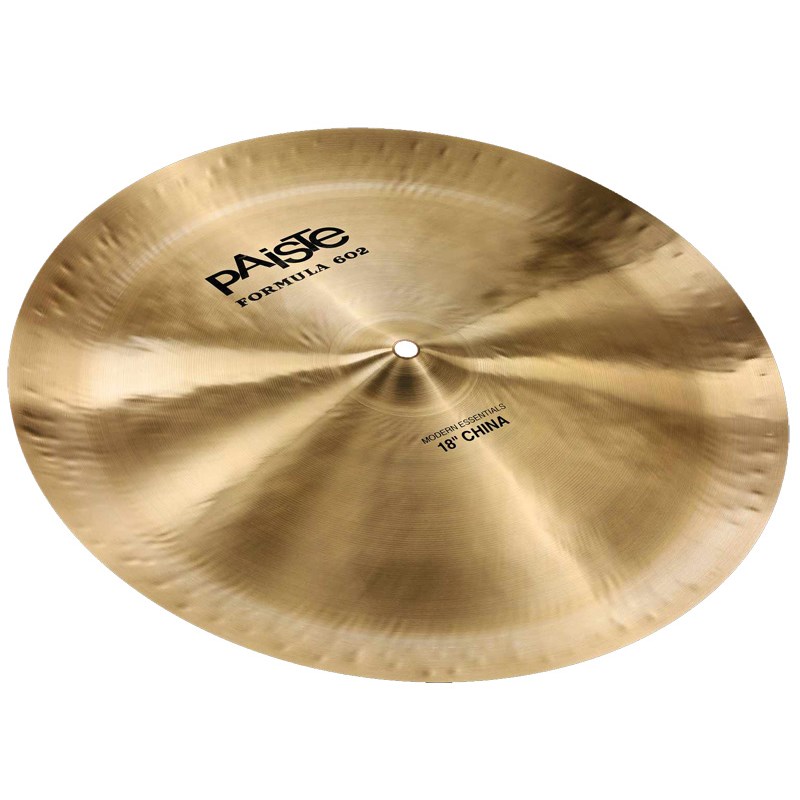 楽器種別：新品シンバル/PAiSTe 商品一覧＞＞シンバル/PAiSTe/Formula 602 Modern Essentials 商品一覧＞＞シンバル【35，000円〜70，000円】 商品一覧＞＞安心してお買い物頂けるよう、スネアもシンバルも丁寧梱包でお届けします！PAiSTe Formula 602 Modern Essentials China 18 [Collaboration with Vinnie Colaiuta]商品説明＜FORMULA 602 MODERN ESSENTIALS / Collaboration with Vinnie Colaiuta＞伝説の「602ブロンズ（CuSn20）」から鍛造。ヴィニー・カリウタとの緊密なコラボレーションで、オールラウンド且つワイドな音楽性や奏法に対応するよう、ヴィニーの妥協を許さないサウンド・コンセプトに応じて考案し生み出され、熟練したスイスのパイステ・シンバル職人の手によって一枚一枚ハンドメイドされた、完全に新しいワイドでダイナミックなサウンド・ディメンションを提供するシンバルです。兄弟分であるFormula 602シリーズより少し活力を増すだけでなく、Traditionalシリーズの複雑さと、Formula 602シリーズのリッチでウォームでダークさを含んだ透明性とスティックに対する鮮明さを融合しています。＜China 18＞ダークでウォーム、且つソフトなサウンドを持ちつつ、アタック感や、強いダークなツブ立ちも持ち合わせるこのモダンなチャイナ・シンバルは、様々な楽曲にアプローチできる、幅広い音質を持ち合わせています。「このチャイナは、非常にスムーズに使える」by Vinnie ColaiutaWeight：Medium Thin※サブ画像はイメージです。イケベカテゴリ_ドラム_シンバル_PAiSTe_Formula 602 Modern Essentials_新品 JAN:0697643111141 登録日:2013/06/03 シンバル パイステ フォーミュラ