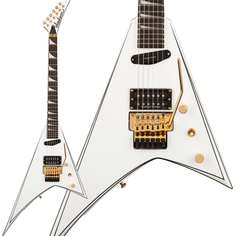 Jackson Concept Series Rhoads RR24 HS (White with Black Pinstripes/Ebony) yz