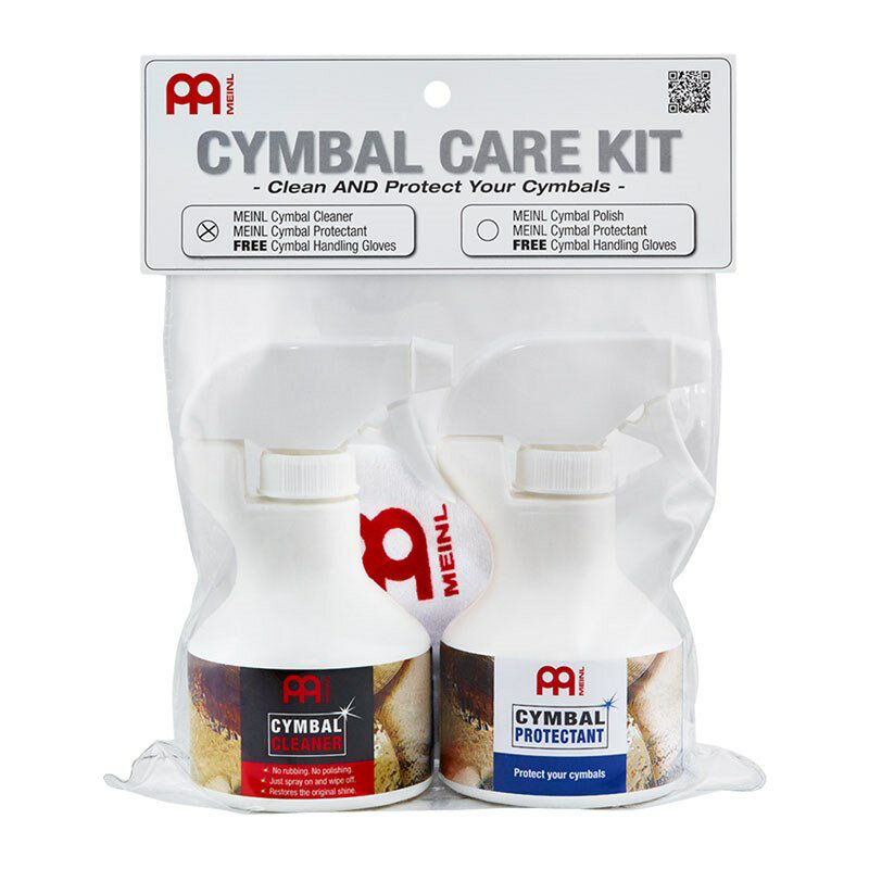 MEINL MCCK-MCCL [MEINL Cymbal Care Kit：MEINL Cymbal Cleaner & MEINL Cymbal Protectant]【FREE！：MEINL Cymbal Handling Gloves】