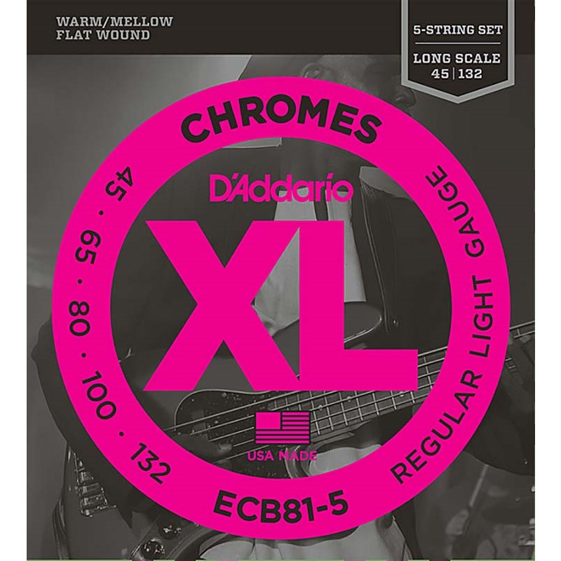 D’Addario Chromes Flat Wound ECB81-5