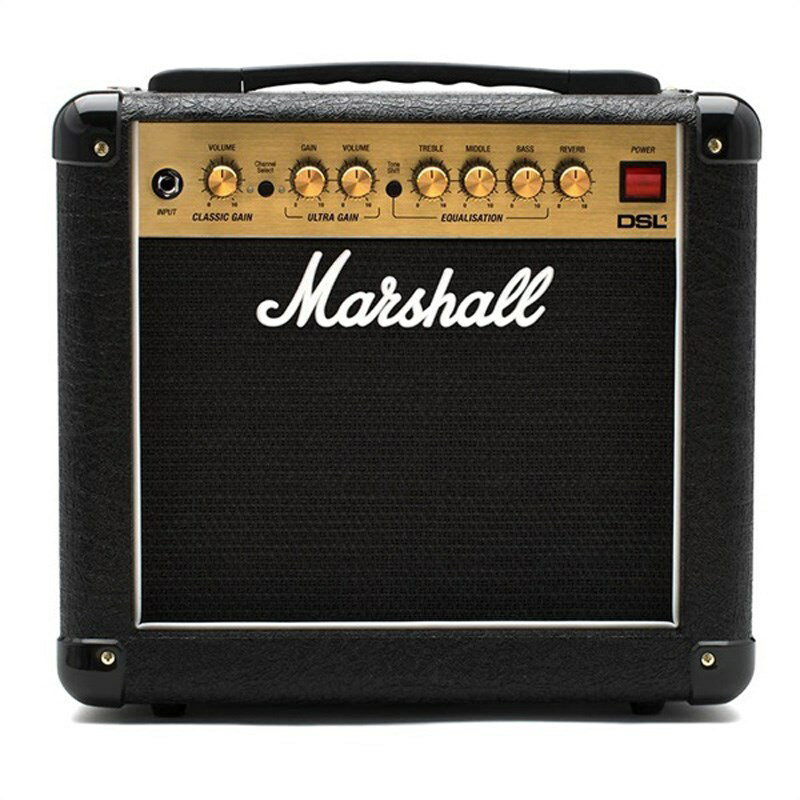 楽器種別：アウトレットギターアンプ/Marshall 商品一覧＞＞ギターアンプ/Marshall/DSL Series 商品一覧＞＞ギターアンプ【30，000円〜65，000円】 商品一覧＞＞安心してお買い物頂けるよう、ミニアンプもコンボアンプも丁寧梱包でお届けします！Marshall 【アンプSPECIAL SALE】DSL1C商品説明※掲載商品は数量限定または一点限りの在庫一掃アウトレット/特価/中古品です。一世を風靡したJCM2000 DSLのトーンを最小ワッテージで再現した「DSL1C」。プリアンプはECC83 ×2、パワーステージにはECC82を搭載しています。付属のフットスイッチを使ってチャンネル切り替えが可能。コチラはCelestion製スピーカーを搭載したコンボアンプです。出力（RMS）: 1W / 0.1Wチャンネル数 2: (Classic Gain / Ultra Gain)真空管: Pre : ECC83 × 2， Power : ECC82 × 1スピーカー: Celestion Eight-15 × 1入力端子: 1/4楽器入力， 3.5mm外部入力， 1/4FX リターン出力端子: 3.5mm エミュレーテッド出力， 1/4FX センド， 1/4スピーカー出力×1本体寸法(mm): W：360， H：340， D：215重量 (kg): 7.9フットスイッチ*: PEDL-90011（1Way）付属*フットスイッチ：PEDL-90011（1-Way：チャンネル切替）イケベカテゴリ_アンプ_ギターアンプ_Marshall_DSL Series_アウトレット JAN:5030463428580 登録日:2024/01/02 ギターアンプ マーシャル