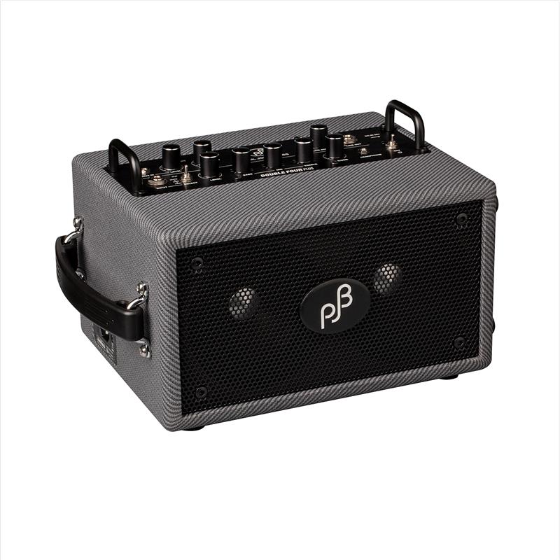 楽器種別：新品PJB（Phil Jones Bass）/新品 商品一覧＞＞ギターアンプ・ベースアンプ【45，000円〜90，000円】 商品一覧＞＞ベースアンプ/コンボ/PJB（Phil Jones Bass） 商品一覧＞＞安心してお買い物頂けるよう、ミニアンプもコンボアンプも丁寧梱包でお届けします！PJB（Phil Jones Bass） Double Four Plus (Black Tweed)商品説明X4で大人気だった限定カラーが上級モデル「Double Four Plus」にも春限定カラーとして復活！サイズを超えた高音質でプロアマ問わず人気のDouble Four が大幅に進化しました。音質も格段にスムースに、Inst、Bluetooth、AUX を同時入力しミックスして鳴らしたり、それをステレオ出力可、さらにモバイルバッテリー駆動にも対応。練習やライブモニターはもちろんの事、今時のライブ配信やオンラインレッスンなども想定したスペックを備え、様々な用途、あらゆる楽器に使える、新世代PJBアンプの登場です。高音質新設計のプリ＆パワーアンプにより艶やかなサウンドを実現。2 x 4 スピーカー + RALFR超高音質4スピーカーと重低音を生むRALFRパッシブラジエターのコンビ。Inst + Bluetooth + AUX楽器、Bluetooth、AUXの3系統を同時入力可能(各ボリューム、ミュート付）ステレオ・ラインアウト録音、配信を想定し、メインスピーカーとは別にLINEOUTからステレオ出力可。モバイルバッテリー対応AC＆モバイルバッテリーの2way駆動。コンセントの無い場所でも使用可。＊USB PD 20V/3A 以上のバッテリーを利用X4で大人気だった限定カラーが上級モデル「Double Four Plus」にも春限定カラーとして復活！サイズを超えた高音質でプロアマ問わず人気のDouble Four が大幅に進化しました。音質も格段にスムースに、Inst、Bluetooth、AUX を同時入力しミックスして鳴らしたり、それをステレオ出力可、さらにモバイルバッテリー駆動にも対応。練習やライブモニターはもちろんの事、今時のライブ配信やオンラインレッスンなども想定したスペックを備え、様々な用途、あらゆる楽器に使える、新世代PJBアンプの登場です。高音質新設計のプリ＆パワーアンプにより艶やかなサウンドを実現。2 x 4 スピーカー + RALFR超高音質4スピーカーと重低音を生むRALFRパッシブラジエターのコンビ。Inst + Bluetooth + AUX楽器、Bluetooth、AUXの3系統を同時入力可能(各ボリューム、ミュート付）ステレオ・ラインアウト録音、配信を想定し、メインスピーカーとは別にLINEOUTからステレオ出力可。モバイルバッテリー対応AC＆モバイルバッテリーの2way駆動。コンセントの無い場所でも使用可。＊USB PD 20V/3A 以上のバッテリーを利用商品詳細出力： 90W■スピーカー： 2x PJB 4インチ＋RALFRパッシブラジエター■周波数特性: 40Hz-17kHz■入力：3系統（Input、Aux、Bluetooth)■出力：LINEOUT（1/4TRS Stereo)， Headphone（3.5mm TRS mini Stereo)■Bluetooth：5.1■コントロール： Input Level， Level Selector， Bass， Mid， Treble， AUX Volume/mute， BT Volume/mute， Master Volume， Lineout Volume■サイズ： 329(W) x 203(H) x 215(D)mm■重量： 5.1Kgイケベカテゴリ_ギターアンプ・ベースアンプ_ベースアンプ_コンボ_PJB（Phil Jones Bass）_新品 SW_PJB（Phil Jones Bass）_新品 JAN:4570122501502 登録日:2026/03/13 ベースアンプ ベース用アンプ フィルジョーンズ フィル・ジョーンズ