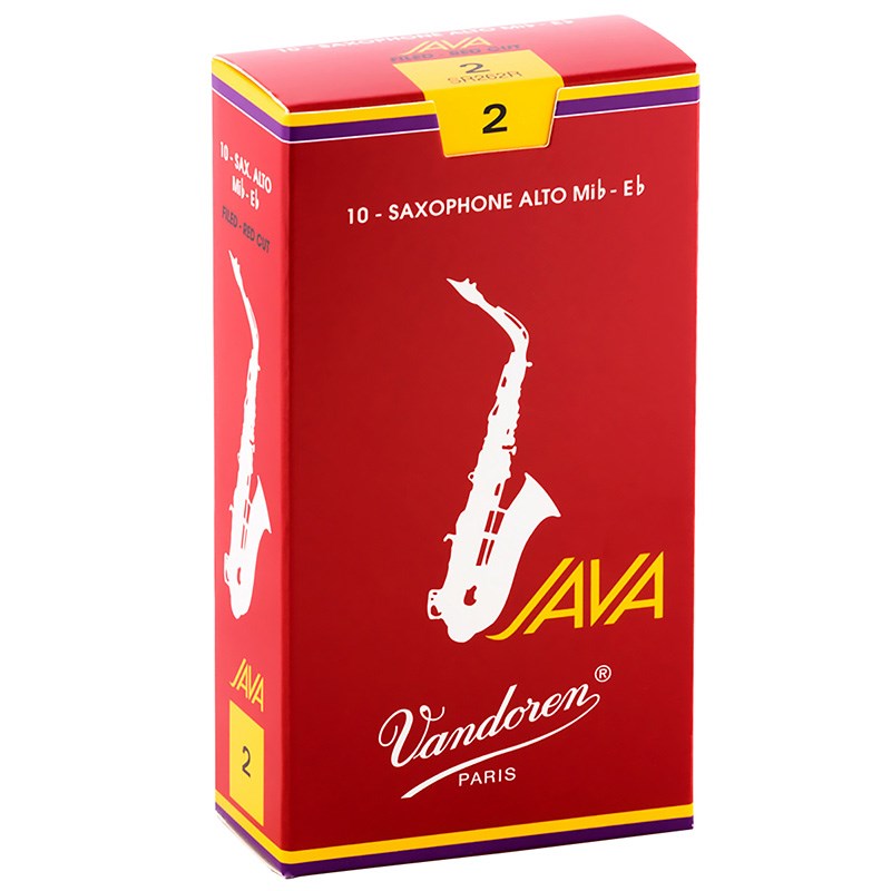 VANDOREN 「2」アルトサックス用リード バンドレン JAVA (ジャバ)　ファイルド レッドカット