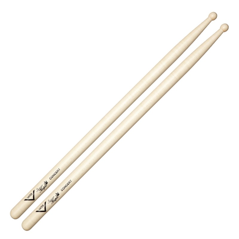 楽器種別：新品VATER/新品 商品一覧＞＞ドラム【〜5，000円】 商品一覧＞＞スティック/VATER 商品一覧＞＞安心してお買い物頂けるよう、スネアもシンバルも丁寧梱包でお届けします！VATER Sugar Maple SD1 Concert General [VSMCW]商品説明大きめのボール型チップのスティックです。重心が比較的先端寄りにあり、クリアなフォルテを鳴らすのに適しています。クラシック奏者、ドラムセットにお勧めです。[VSMCW]材質：メイプル全長：419mm径：16.0mm※画像は1本でございますが、1ペア販売となっております。※スティックにプリントされているロゴの切り替えのタイミングとなり、個体により「SD1 Concert General」表記が施されているペアと「CONCERT」表記が施されているペアがございます。イケベカテゴリ_ドラム_スティック_VATER_新品 SW_VATER_新品 JAN:0641652036018 登録日:2009/11/17 スティック ドラムスティック ヴェータ ベータ ヴェーター ベーター