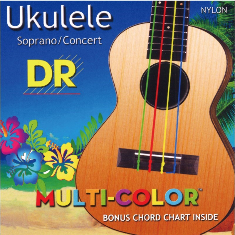 DR Ukulele Multi Color Nylon Strings  