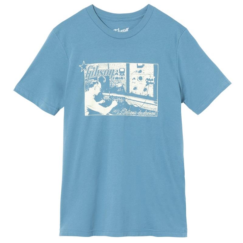 翌日配達 Gibson 【激得GWセール】Electronic Development Tee (Vintage Blue) (Medium) GA-TEE-ELEC-BLU-MD