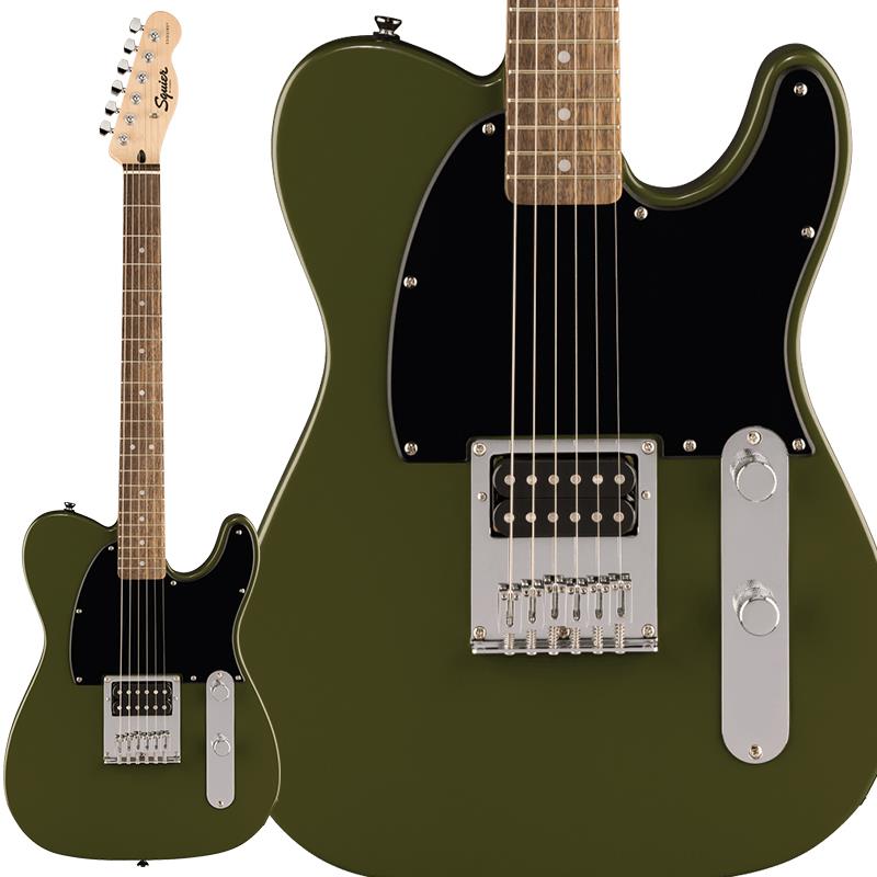 楽器種別：新品Squier by Fender/Telecaster 商品一覧＞＞Squier by Fender/新品 商品一覧＞＞エレキギター【20，000円〜45，000円】 商品一覧＞＞TLタイプ/Squier by Fender 商品一覧＞＞当店のギターは、出荷前に専門スタッフが検品・調整しているので安心です！Squier by Fender Squier Sonic Esquire H (Olive / Laurel Fingerboard)商品説明Squier Sonic シリーズSquier Sonic Esquire Hは、すぐにギターを始めたいと考えている向上心溢れるプレイヤーに最適な楽器です。アイコニックなFenderエスクワイヤーを原点とした象徴的なスタイリングと刺激的なトーンをあらゆるプレイヤーにお届けします。このエスクワイヤーに採用されているスリムで快適なCシェイプネックは、優れた演奏性をもたらします。ブリッジピックアップに搭載された1基のSquier(R)ハムバッキンカーは、実用的でパワフルなトーンを生み出します。その他、高い安定性を誇る6サドル式ハードテイルブリッジ、スムーズで正確なチューニングが可能なシールドギアチューニングマシン、耐久性のあるクロムハードウェアなど、魅力的な特徴を多く備えています。※画像はサンプルになります。製品の特性上、杢目・色合いは1本1本異なります。個体差によりスカンク・ストライプが無い場合もございます。ソフトケース付属商品詳細BodyBody Material：PoplarBody Shape：TelecasterBody Finish：Gloss PolyurethaneNeckNeck Material：MapleNeck Finish：Satin UrethaneNeck Shape：C ShapeScale Length：25.5 (64.77 cm)Fingerboard Material：Indian LaurelNumber of Frets：21Fret Size：Narrow TallNut Material：Synthetic BoneNut Width：1.650 (42 mm)Position Inlays：Pearloid DotTruss Rod：Single-ActionElectronicsBridge Pickup：Ceramic HumbuckerControls：Master Volume， Master ToneSwitching：NoneConfiguration：HHardwareBridge：6-Saddle Top-Load Tele with Block SaddlesHardware Finish：ChromeTuning Machines：Die-Cast SealedPickguard：1-Ply BlackControl Knobs：Knurled Flat-TopNeck Plate：4-Bolt SquierMiscellaneousStrings：Nickel Plated Steel (.009-.042 Gauges)イケベカテゴリ_エレキギター_TLタイプ_Squier by Fender_Telecaster_新品 SW_Squier by Fender_新品 JAN:0197955143200 登録日:2026/04/06 エレキギター スクワイヤー スクワイアー フェンダー テレキャスター テレ