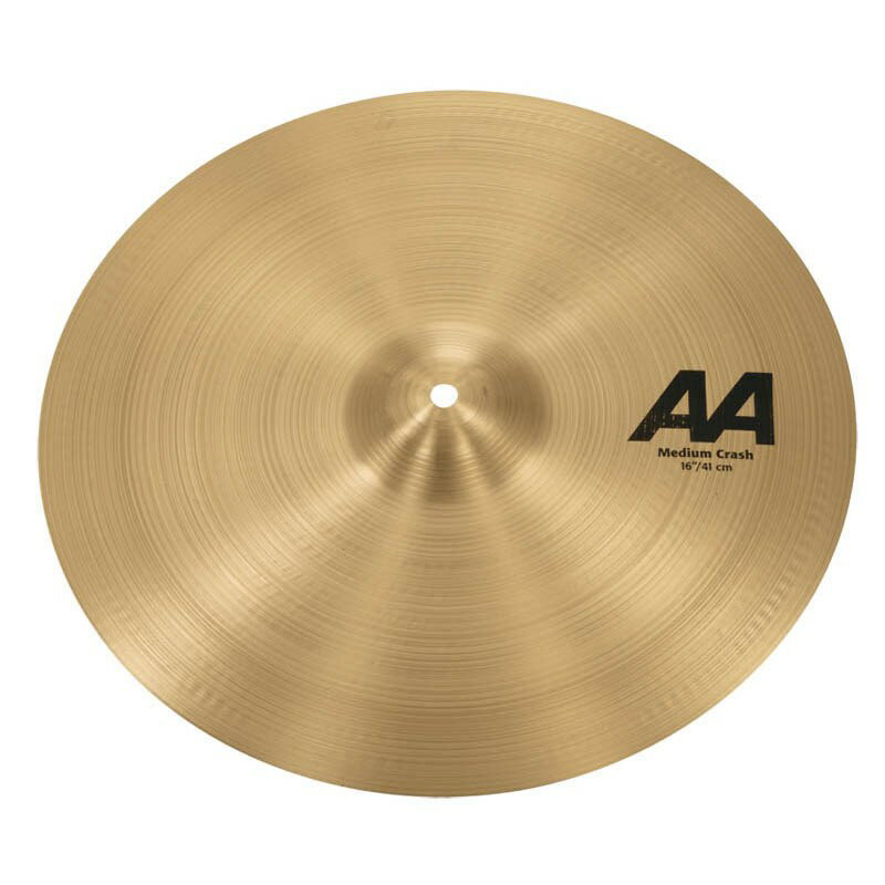 楽器種別：新品SABIAN/AA 商品一覧＞＞SABIAN/新品 商品一覧＞＞ドラム【20，000円〜45，000円】 商品一覧＞＞シンバル/クラッシュ/SABIAN 商品一覧＞＞安心してお買い物頂けるよう、スネアもシンバルも丁寧梱包でお届けします！SABIAN AA Medium Crash 16 [AA-16MC]商品説明AA 〜Vintage × Bright〜ブライトでラウド。キメ細かなマシンハンマリングとカーブのきついアーチタイプの形状によって明るい音色でパワフルな鳴りを発揮。あらゆるシチュエーションで存在感のある安定したサウンドを発揮。＜Medium Crash＞ハイピッチで厚みのある音色。アタック、パワー、サスティーンをバランスよく発揮。サイズ：16ウェイト：Mediumフィニッシュ：Naturalイケベカテゴリ_ドラム_シンバル_クラッシュ_SABIAN_AA_新品 SW_SABIAN_新品 JAN:0622537216084 登録日:2009/09/29 シンバル セイビアン