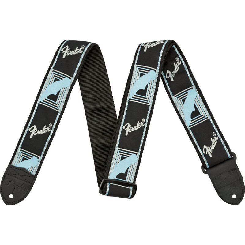 Fender USA Monogrammed Strap Black/Light Grey/Blue ( 0990681502)