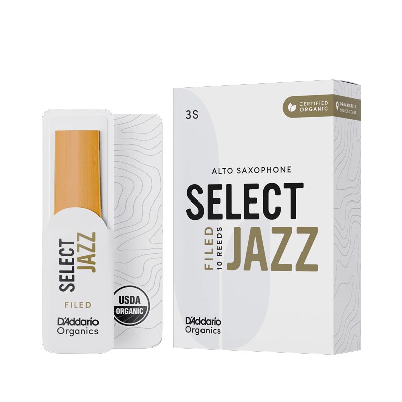 D'Addario Woodwinds (RICO) アルトサックス用リード リコ(RICO) ジャズセレクト(Jazz Select)ファイルドカット 硬さ:3S（ソフト）