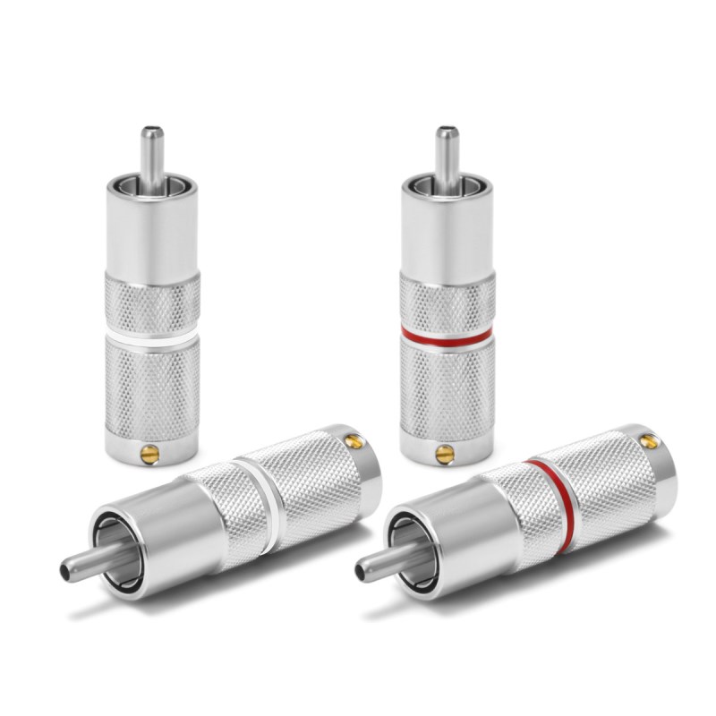 楽器種別：新品Oyaide/新品 商品一覧＞＞レコーディング【15，000円〜35，000円】 商品一覧＞＞レコーディング周辺機器/その他周辺機器/Oyaide 商品一覧＞＞レコーディング機器買うなら、当店で！専門スタッフが迅速丁寧に対応します！Oyaide SLSC商品説明★4N純銀をセンターピンに惜しげもなく投入し、伝送ロスを押さえたRCAプラグ私たちはケーブルもさることながら、その出入り口である接点部分もやはり高品質な物が良いと考えています。オーディオケーブルの場合、ケーブルのみのクオリティで音が決まってしまうと思われがちですが、実はプラグ部分でのクオリティにも大きく左右されるます。ストレートラインシリーズを製作するに当たり、専用のRCAプラグも製作いたしました。世界初と言っても過言ではない、センターピンに4N純銀を使用したスペシャルメイクのRCAプラグです。繋ぐことを目的としたプラグではなく、いかにロス無く、いかに品質の高い音を供給するかを目的としたRCAプラグです。■外郭NCマシニングにより1個1個真鍮の棒より削りだされた外殻には、ベリクロムメッキを施しました。■中心コンタクト中心導体（コンタクトピン）は太さ4mmの4N純銀棒から削りだしました。銀は銅よりも導電率が高く、伝送ロスの極めて少ない、低歪、高情報量の音を実現しました。■絶縁体絶縁体には、絶縁材としては誘電率が低く、絶縁抵抗のもっとも少ないPTFEを採用。▼製品の仕様●材質　センターピン： 4N純銀　外郭： 真鍮　ベリクロムメッキ●接続方法： ハンダ付け式●適応線径 9.0mm●梱包個数 4個1組イケベカテゴリ_レコーディング_レコーディング周辺機器_その他周辺機器_Oyaide_新品 SW_Oyaide_新品 登録日:2013/11/23 オヤイデ 小柳出 オヤイデ電気